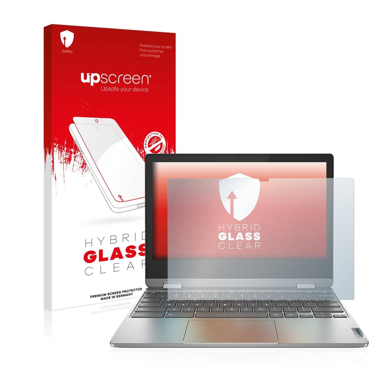upscreen Hybrid Glass Clear Premium Schutzglas Folie für Lenovo IdeaPad Flex 3