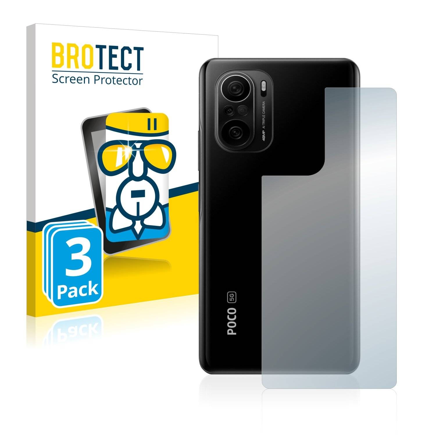 3x BROTECT AirGlass Schutzglas Folie für Xiaomi Poco F3