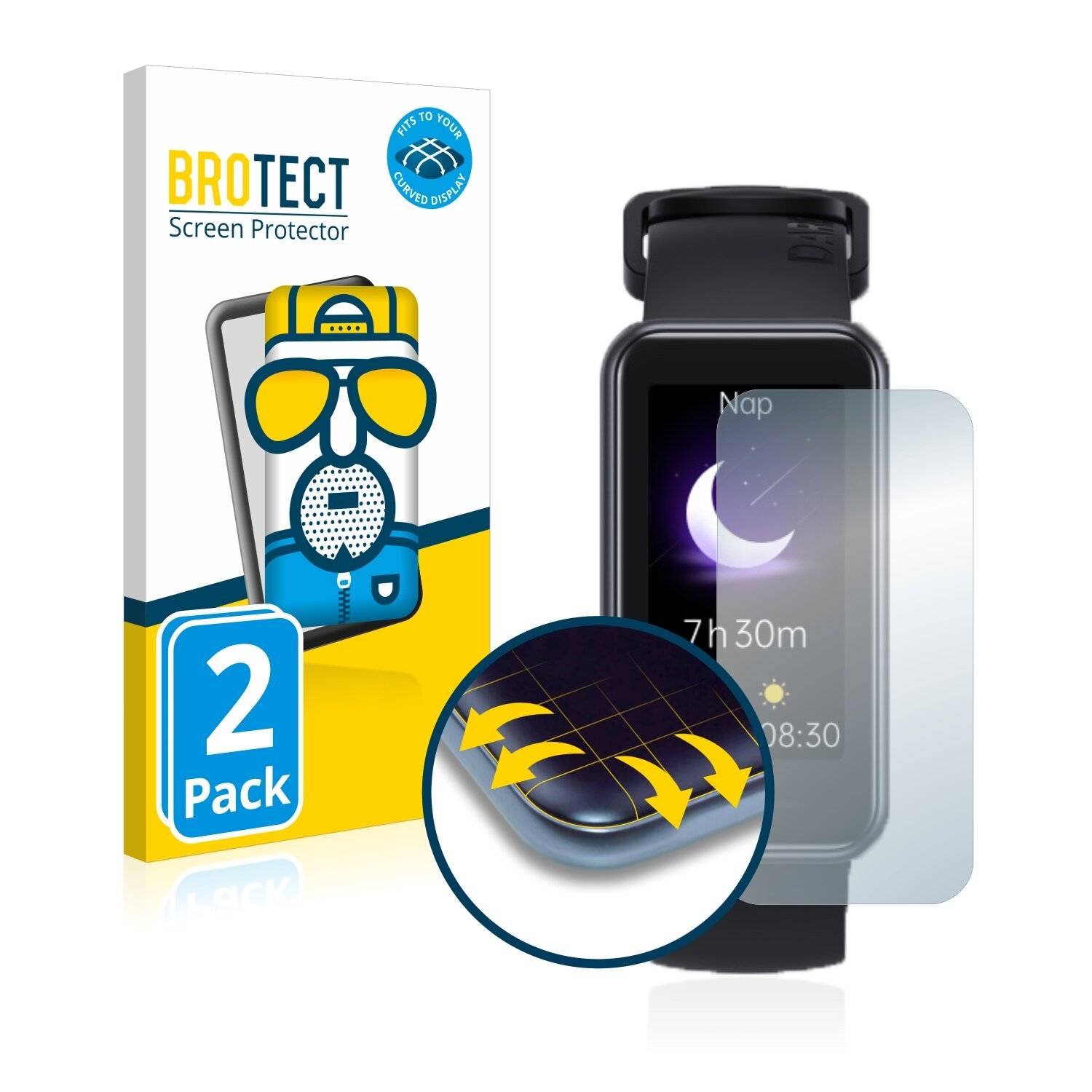 2x BROTECT Flex Matte Full-Cover Displayschutzfolie für Realme Band