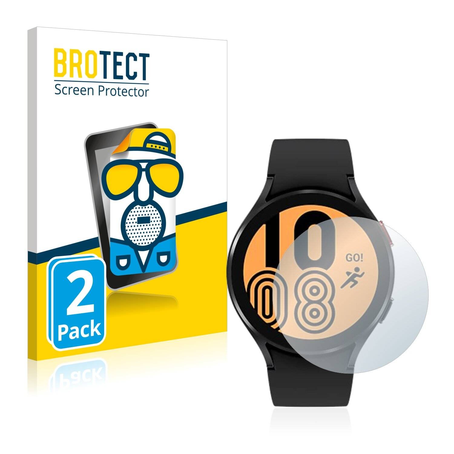 2x BROTECT Matte Displayschutzfolie für Samsung Galaxy Watch 4 (44mm) - Entspiegelt,