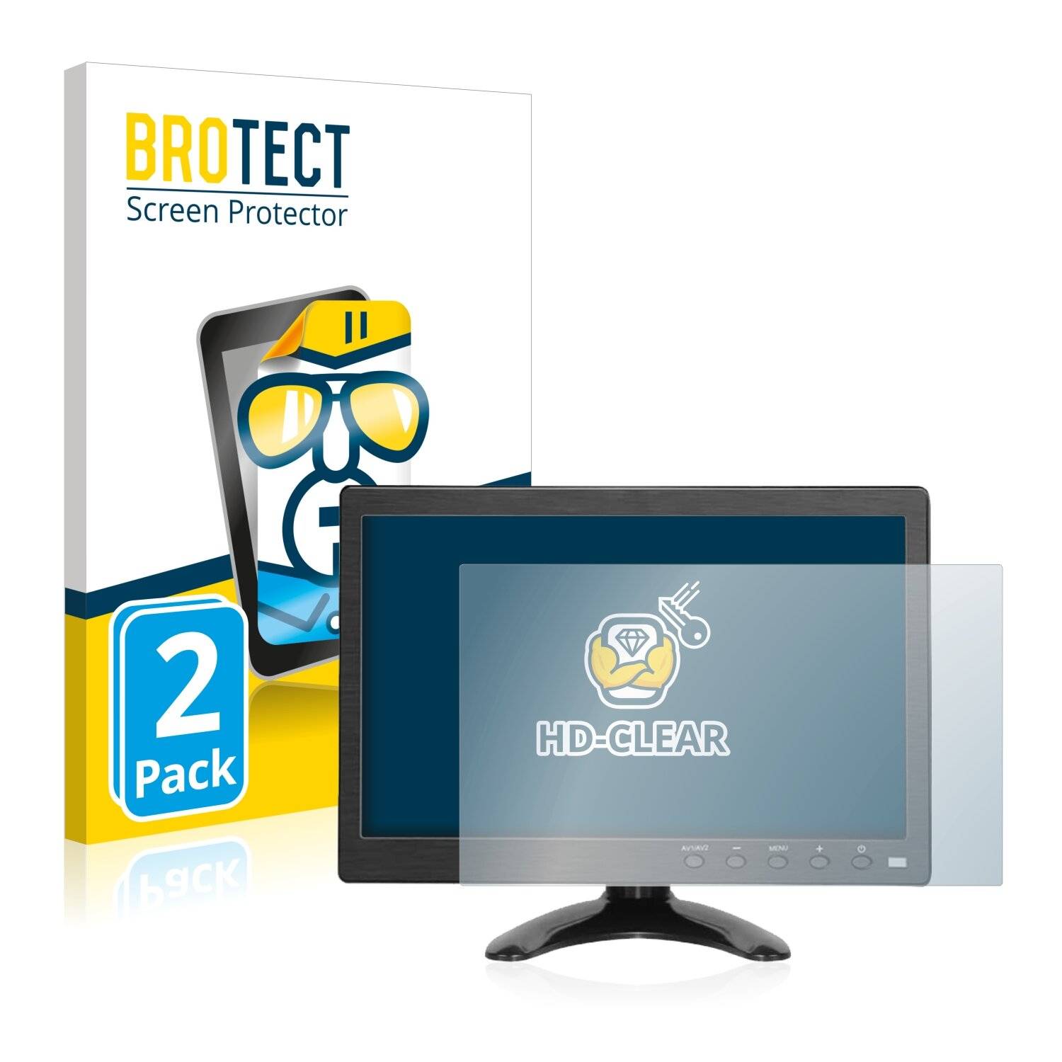 2x BROTECT HD-Clear Displayschutzfolie für Kenowa Portable Touch Monitor