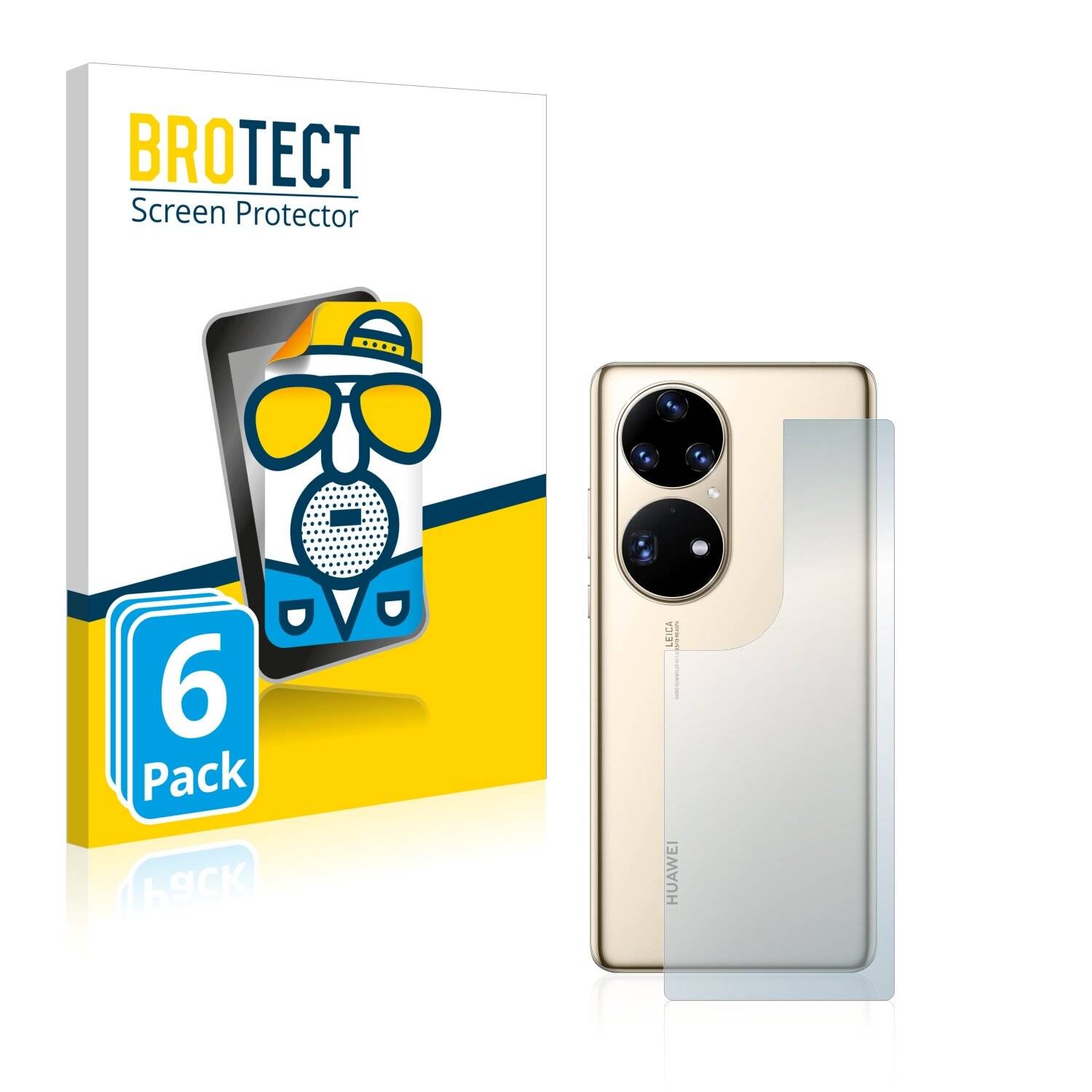 6x BROTECT Matte Displayschutzfolie für Huawei P50 Pro (Rückseite) - Entspiegelt,