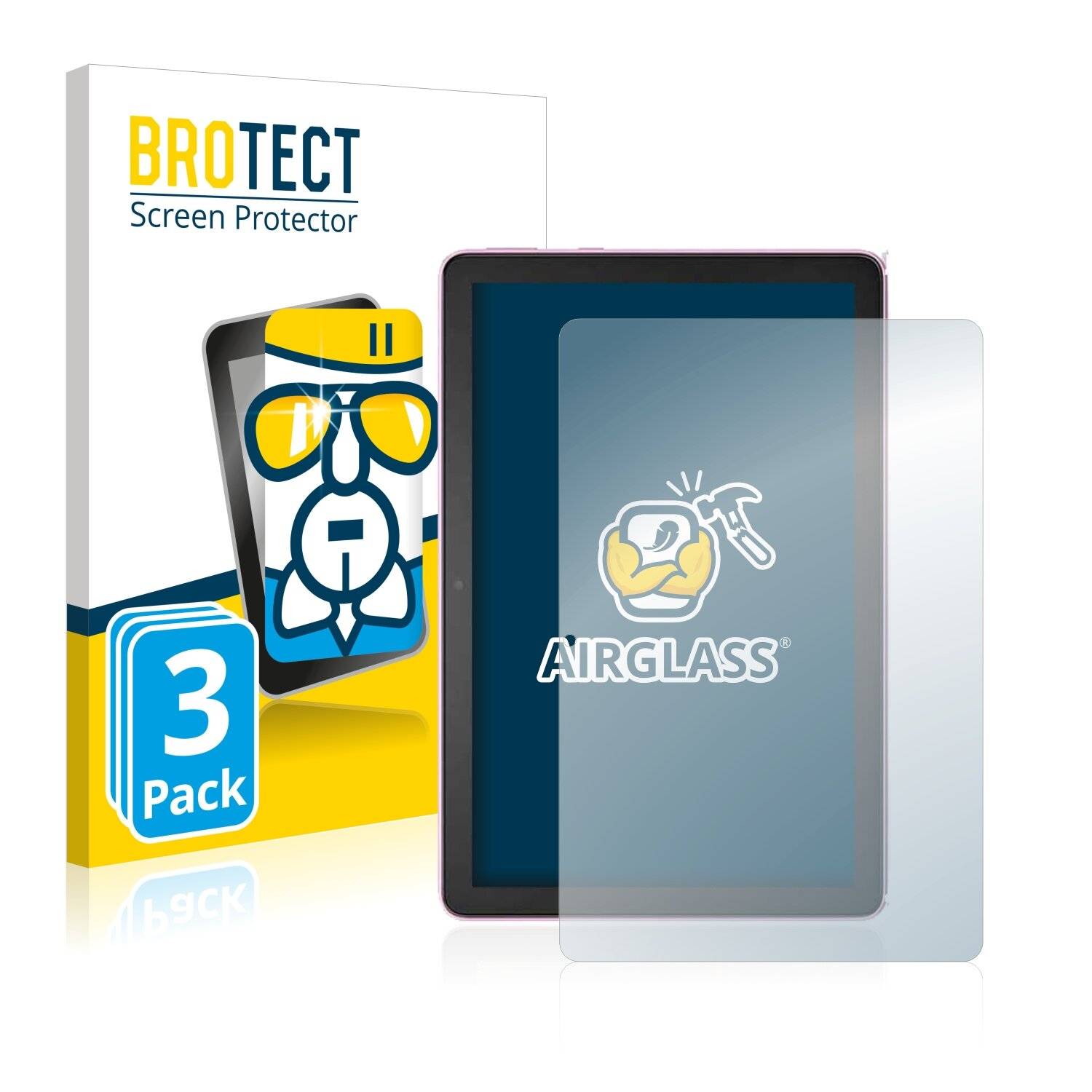 3x BROTECT AirGlass Schutzglas Folie für Amazon Fire HD 10 2021 (11.