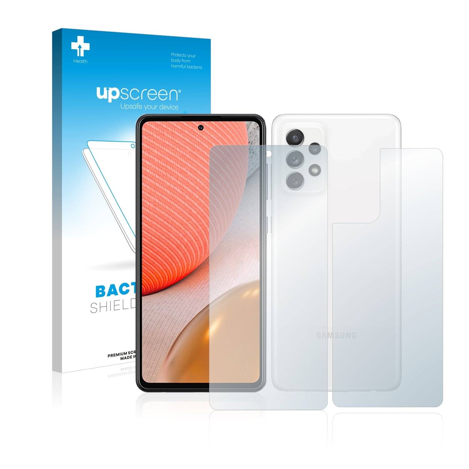 upscreen Bacteria Shield Clear Premium Antibakterielle Displayschutzfolie für Samsung Galaxy