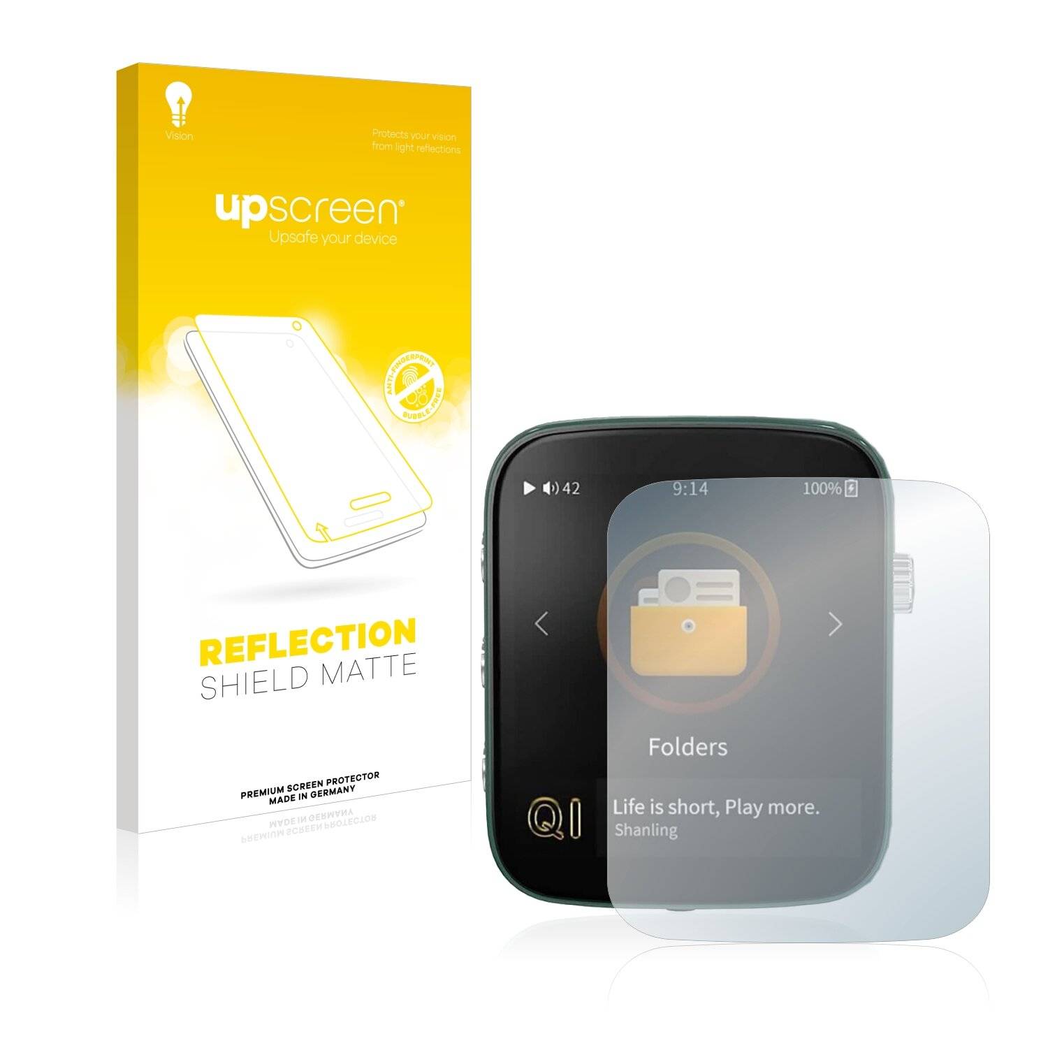 upscreen Reflection Shield Matte Premium Displayschutzfolie für Shanling