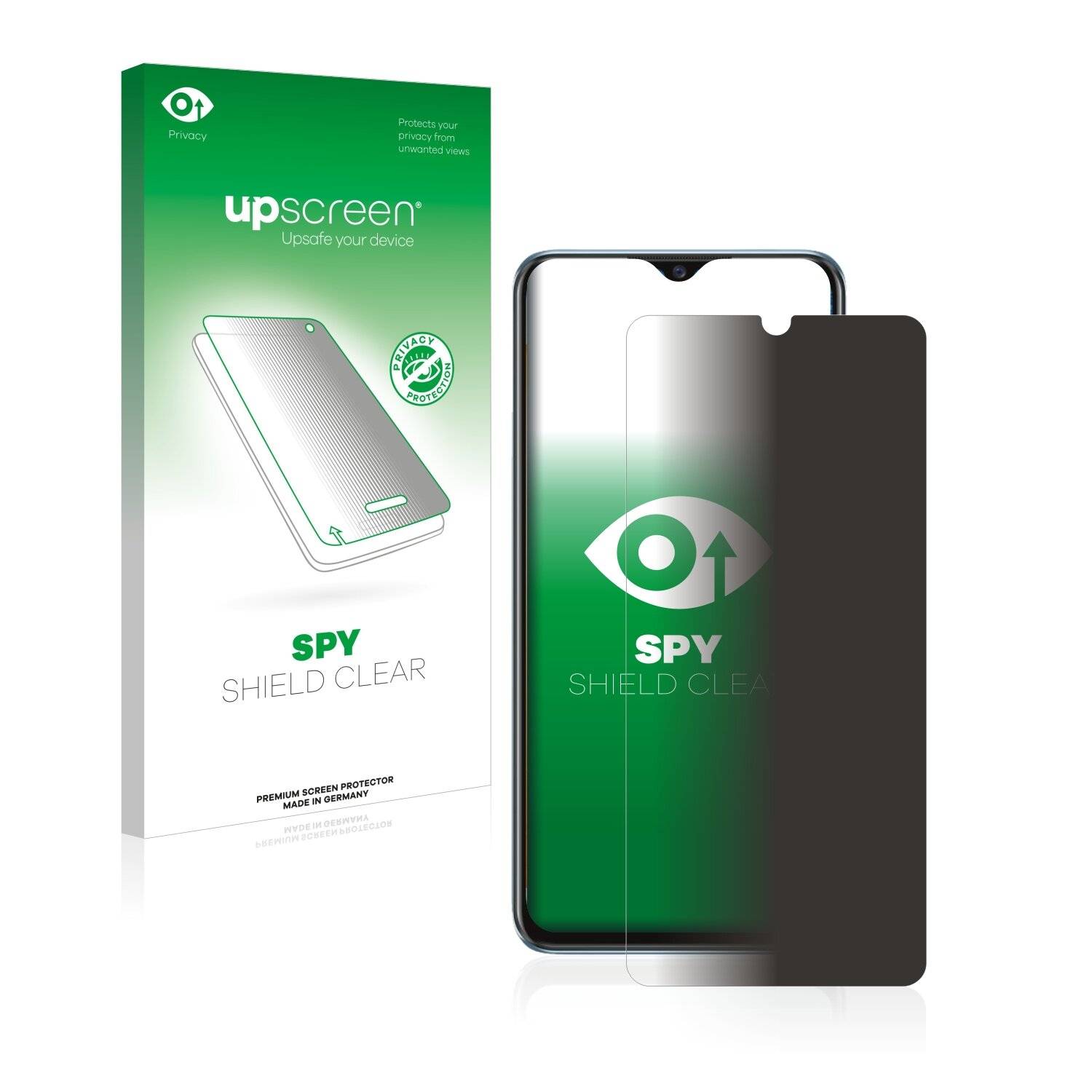 upscreen Spy Shield Clear Premium Blickschutzfolie für Vivo