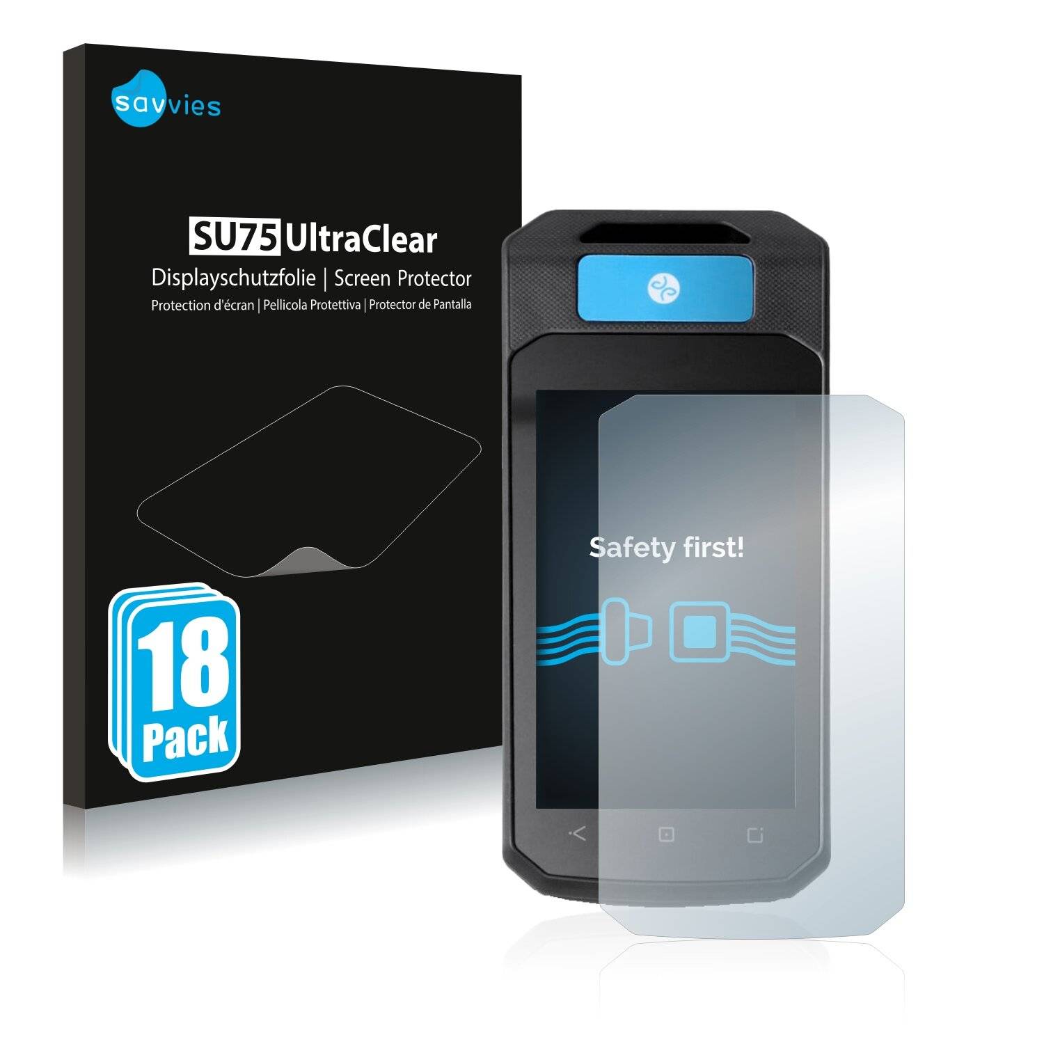 18x Savvies SU75 Displayschutzfolie für Accu-Chek Insight mit
