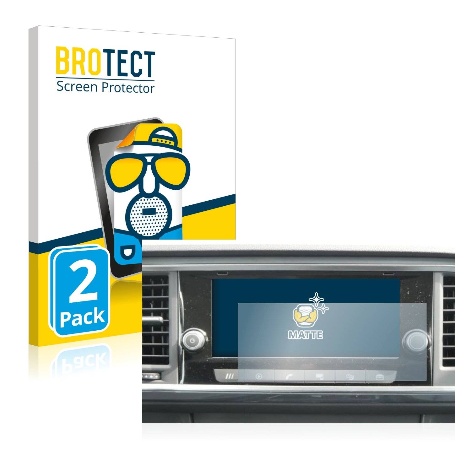 2x BROTECT Matte Displayschutzfolie für Seat Ateca 2021 Media System 8.25 - Entspiegelt,