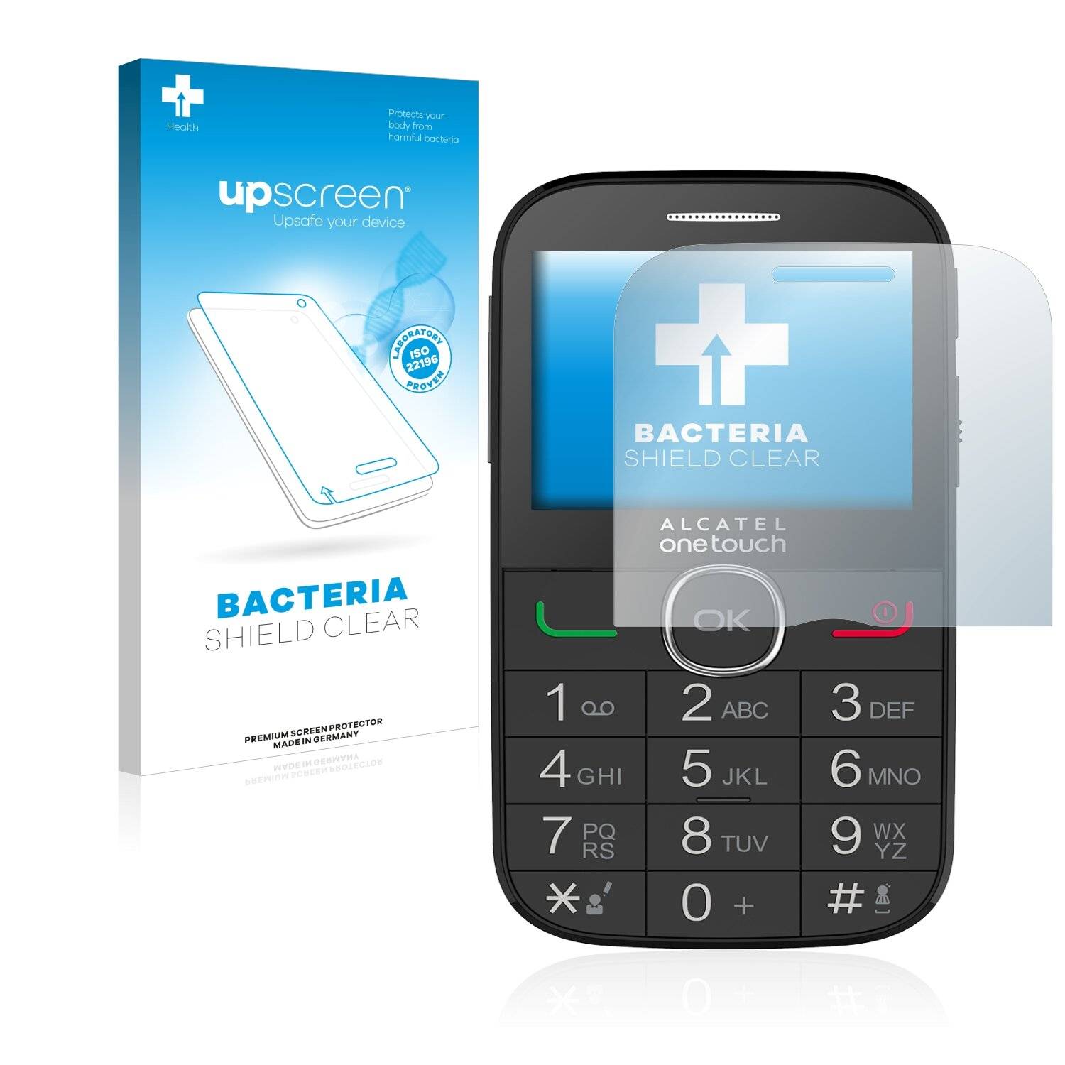 upscreen Bacteria Shield Clear Premium Antibakterielle Displayschutzfolie für Alcatel One