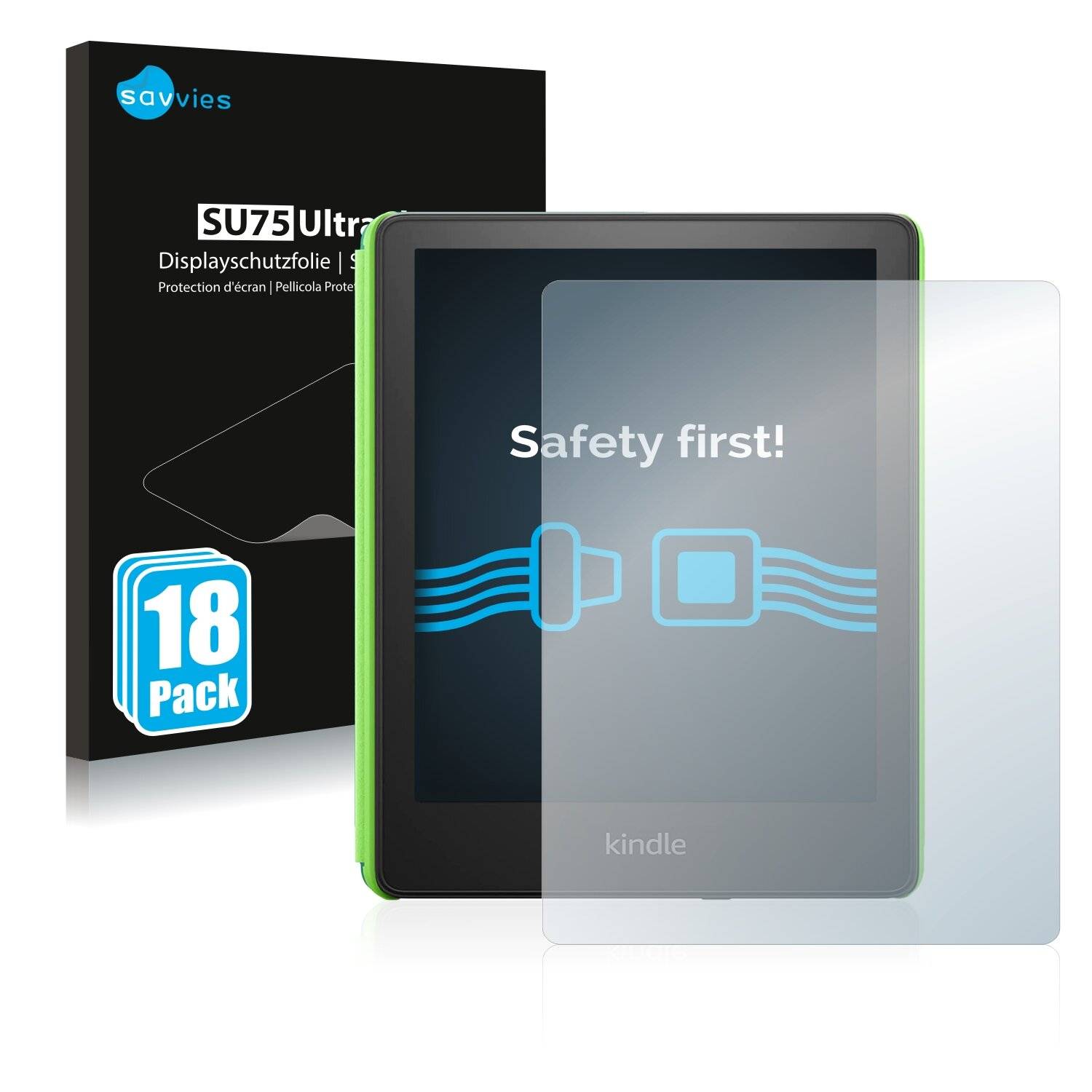 18x Savvies SU75 Displayschutzfolie für Amazon Kindle Paperwhite Kids