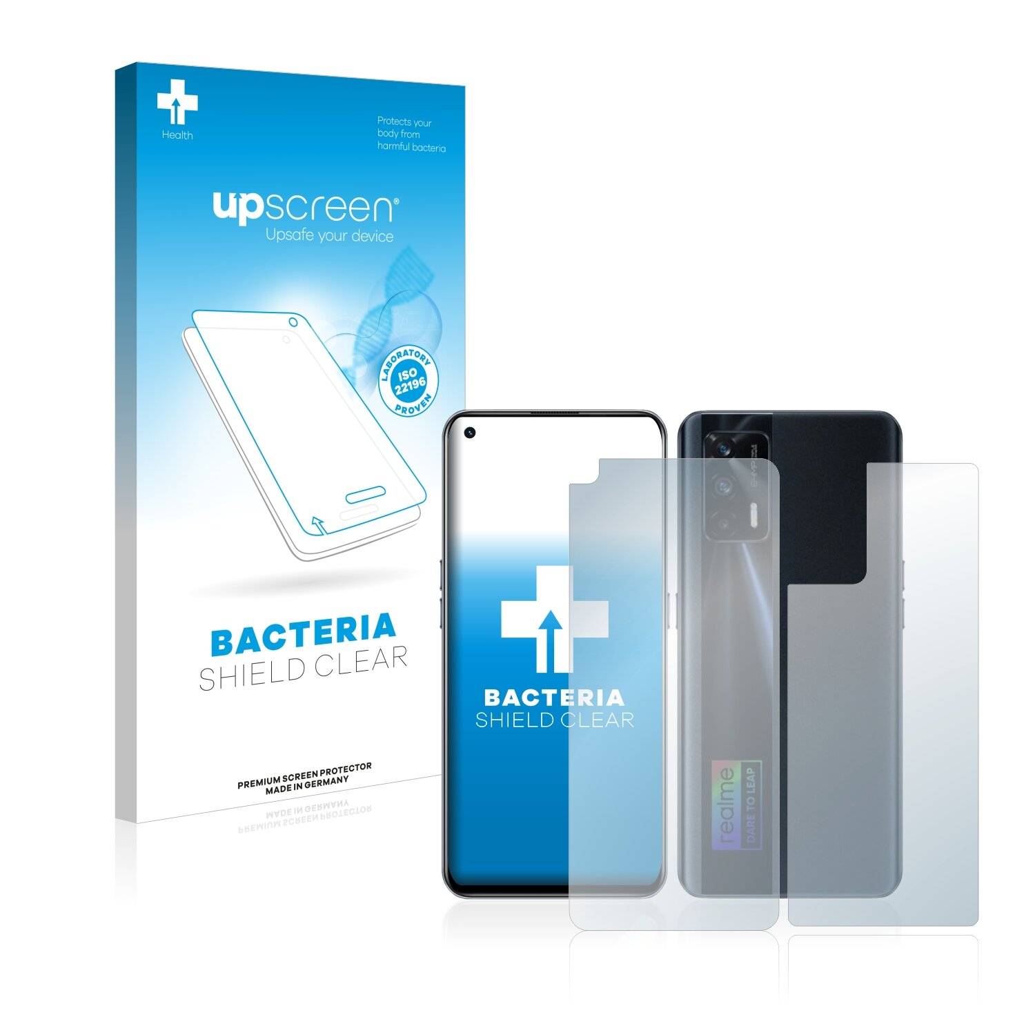 upscreen Bacteria Shield Clear Premium Antibakterielle Displayschutzfolie für Realme X7 Max