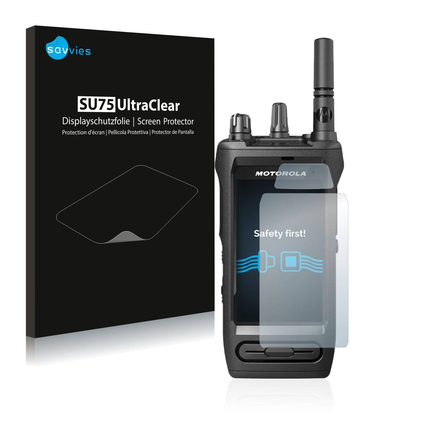 18x Savvies SU75 Displayschutzfolie für Motorola Mototrbo