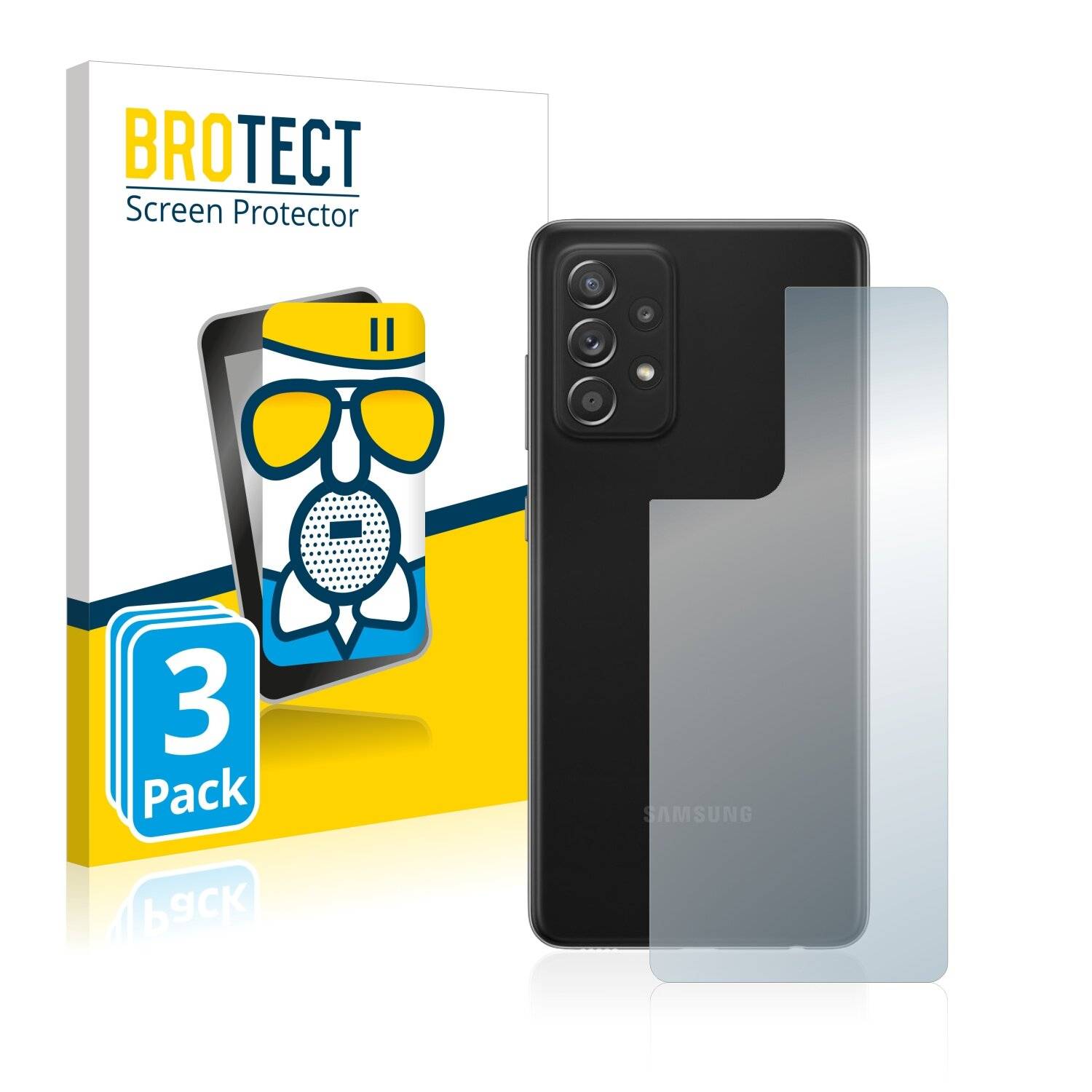3x BROTECT AirGlass Matte Schutzglas Folie für Samsung Galaxy A52s 5G