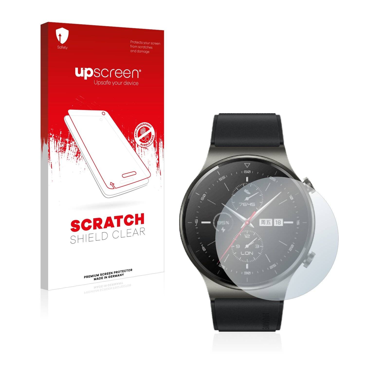 upscreen Scratch Shield Clear Premium Displayschutzfolie für Huawei Watch GT 2 Pro