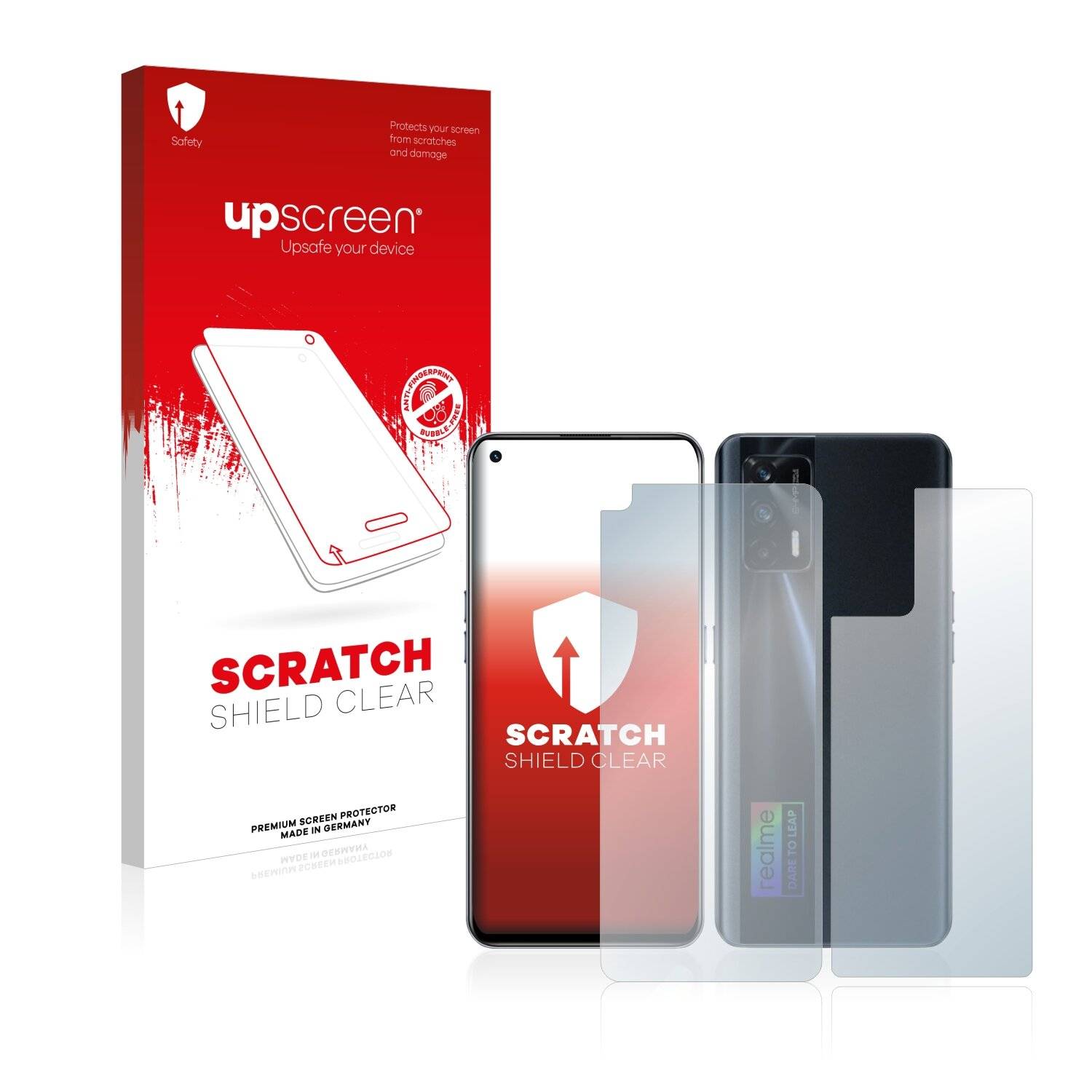 upscreen Scratch Shield Clear Premium Displayschutzfolie für Realme X7 Max 5G (Vorder +