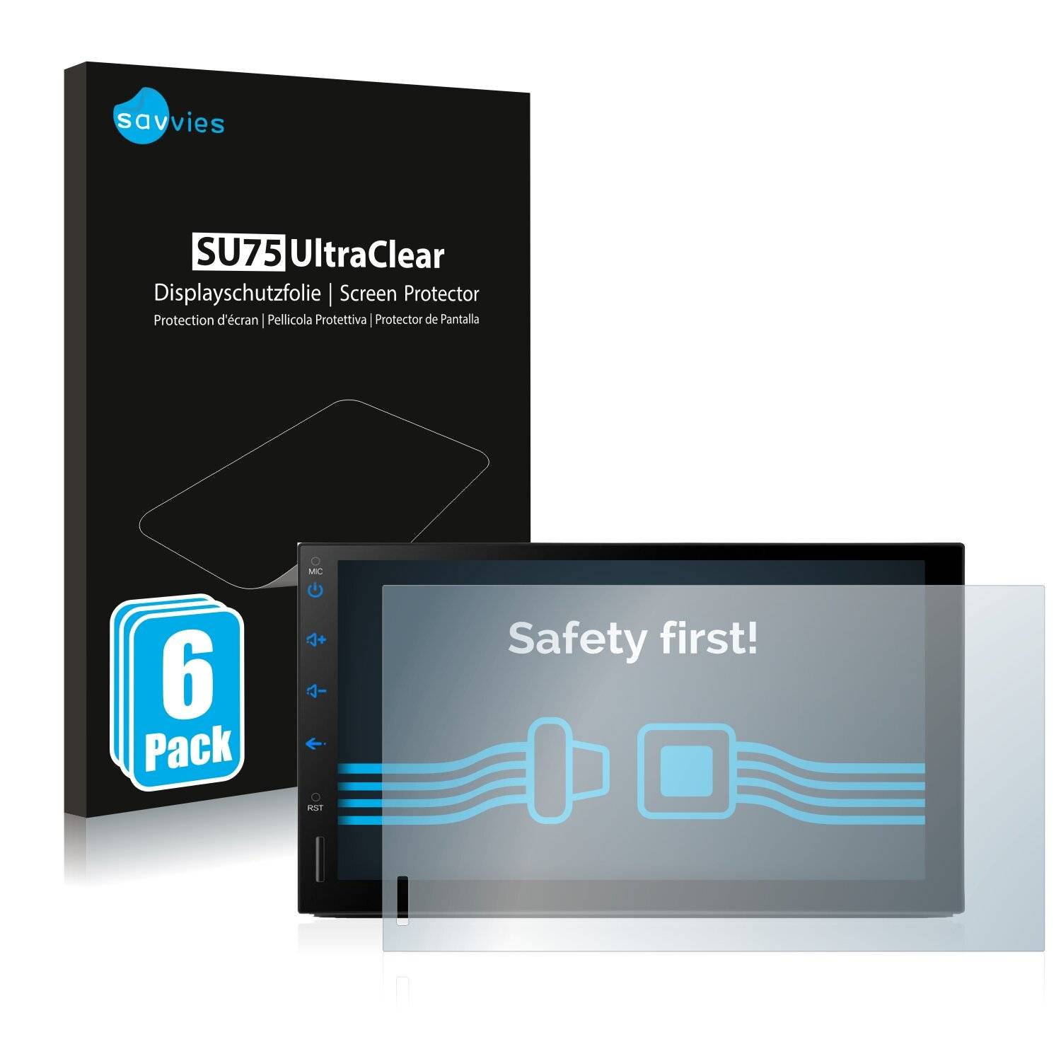 6x Savvies SU75 Displayschutzfolie für XTrons