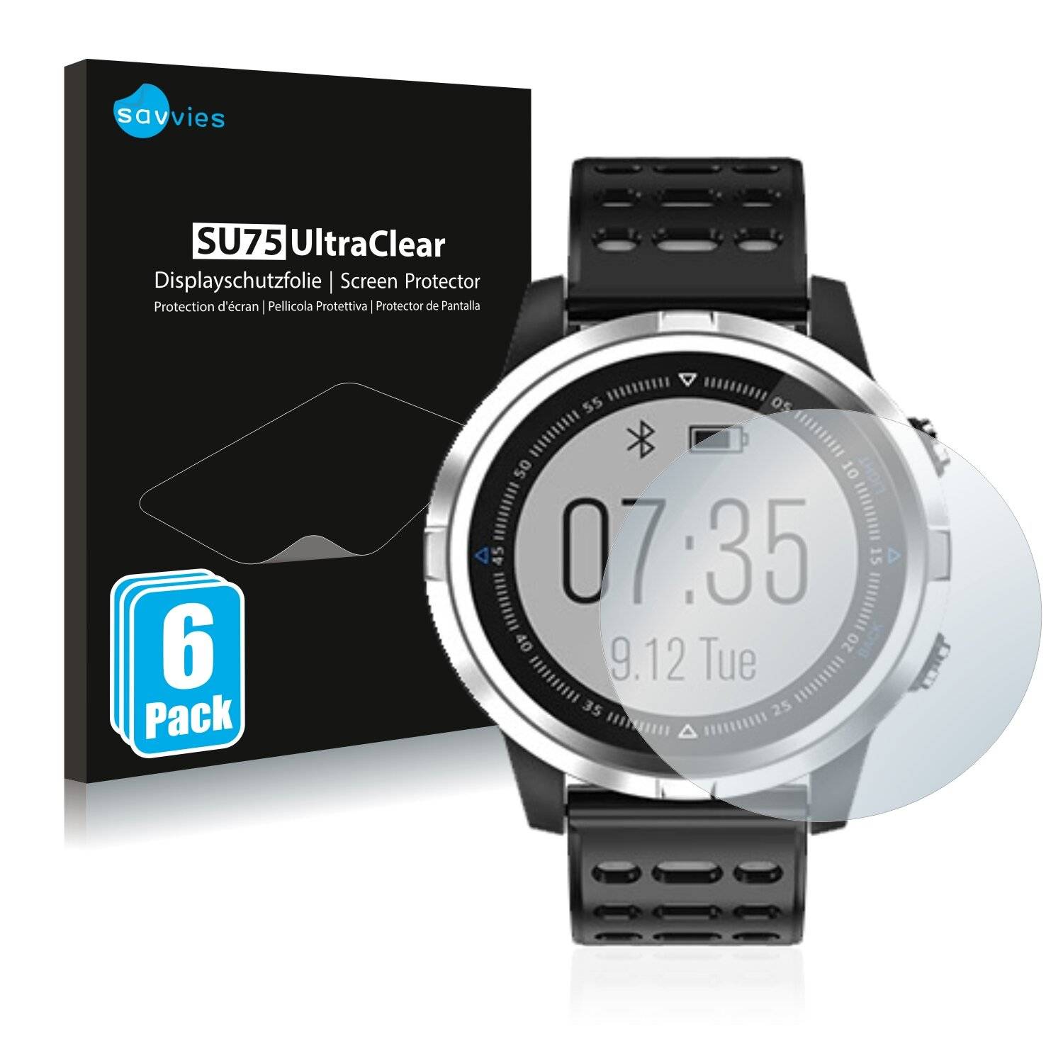 6x Savvies SU75 Displayschutzfolie für Senbono