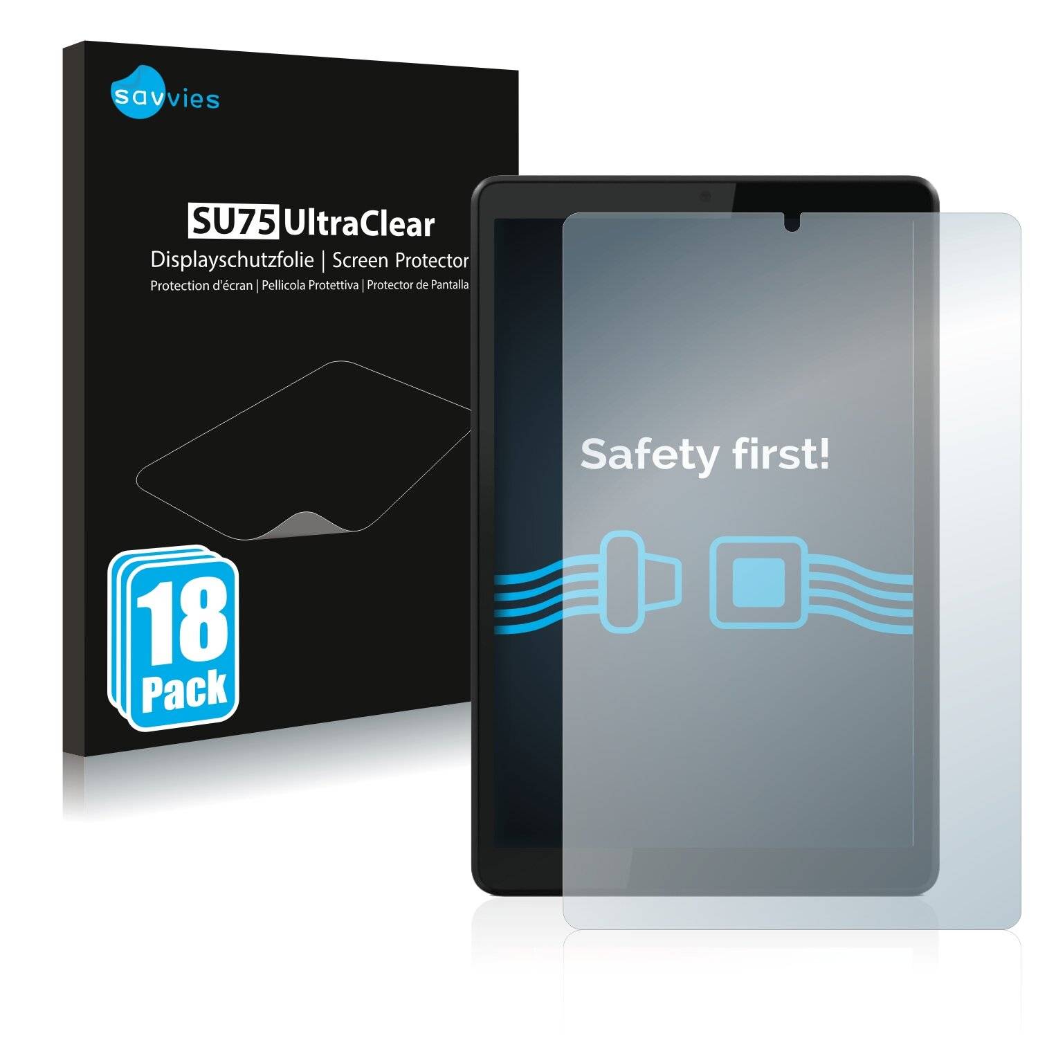 18x Savvies SU75 Displayschutzfolie für Motorola Moto Tab