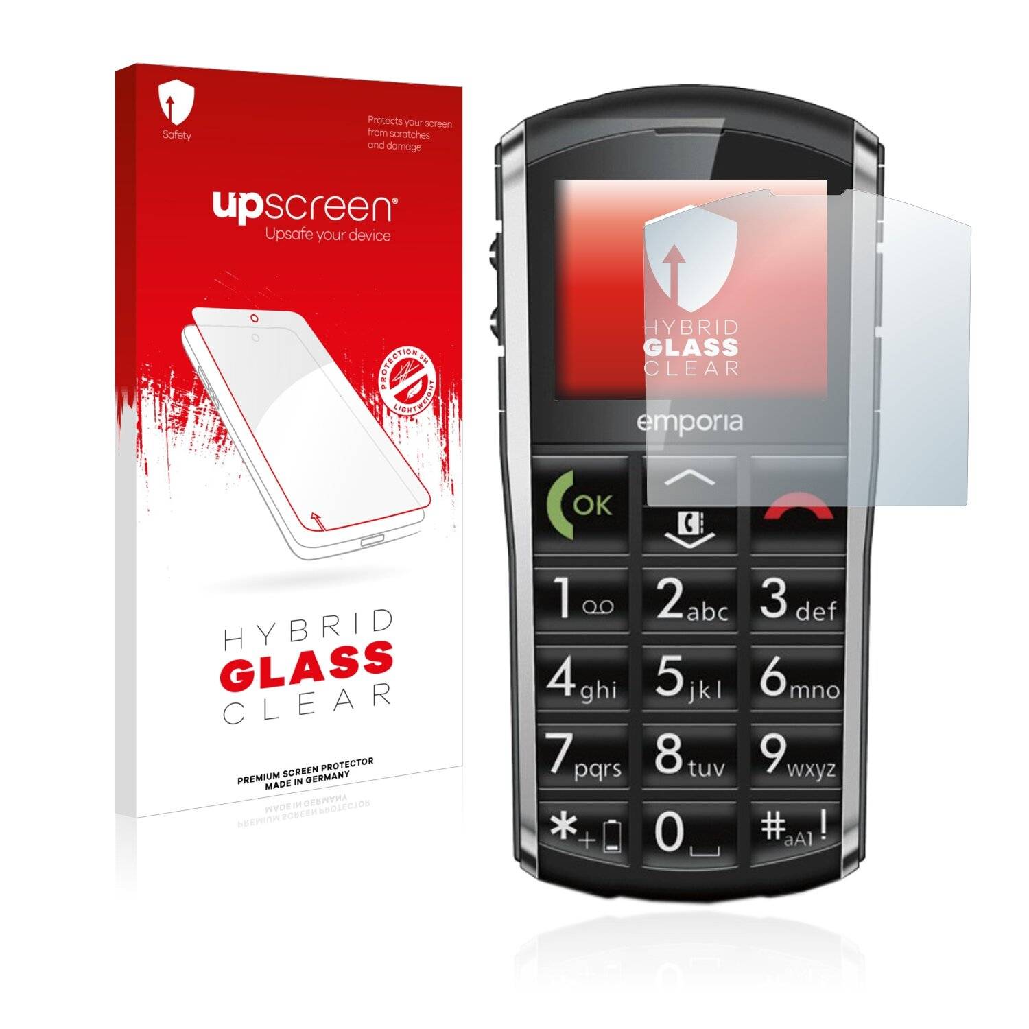 upscreen Hybrid Glass Clear Premium Schutzglas Folie für Emporia