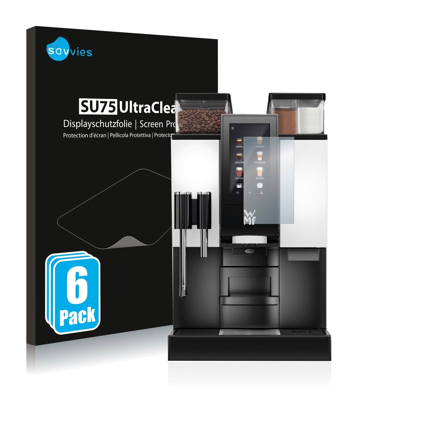6x Savvies SU75 Displayschutzfolie für WMF 1300
