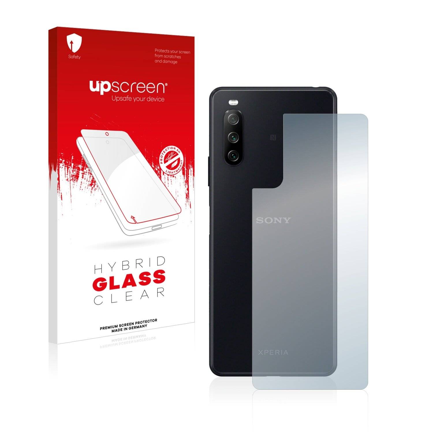 upscreen Hybrid Glass Clear Premium Schutzglas Folie für Sony Xperia 10 III