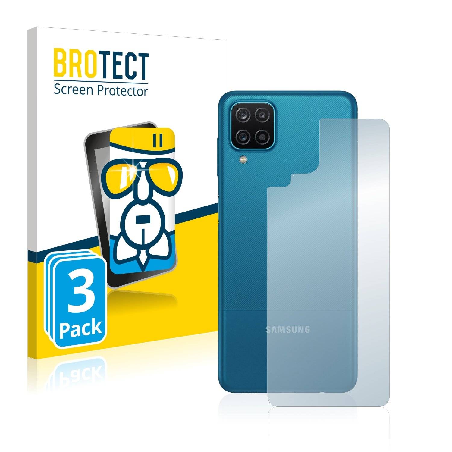 3x BROTECT AirGlass Schutzglas Folie für Samsung Galaxy A12