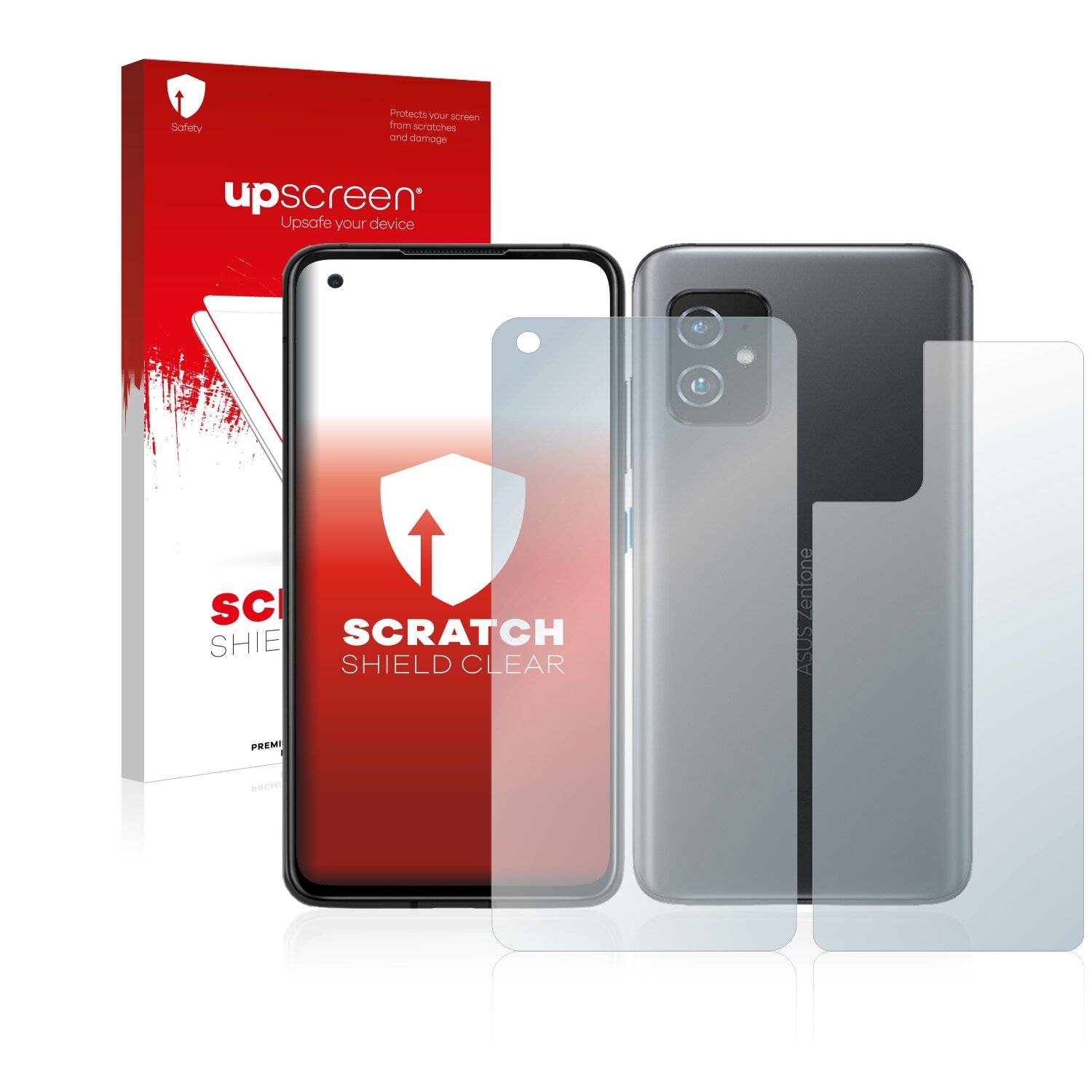 upscreen Scratch Shield Clear Premium Displayschutzfolie für Asus ZenFone 8 (Vorder +