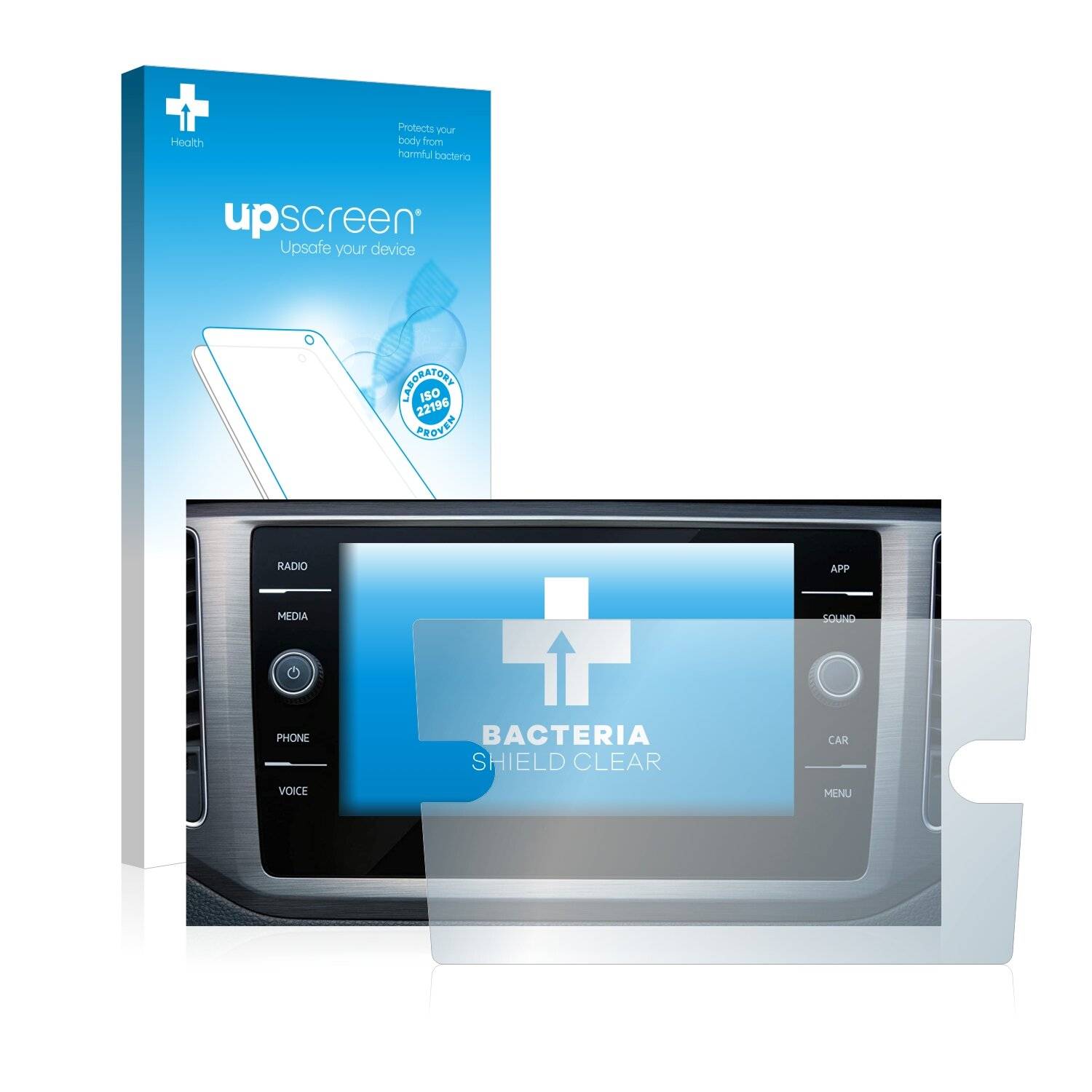 upscreen Bacteria Shield Clear Premium Antibakterielle Displayschutzfolie für Volkswagen