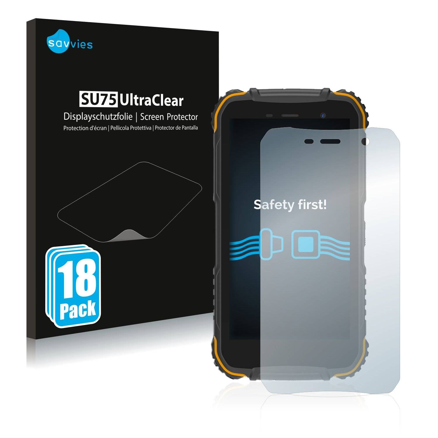 18x Savvies SU75 Displayschutzfolie für Doogee