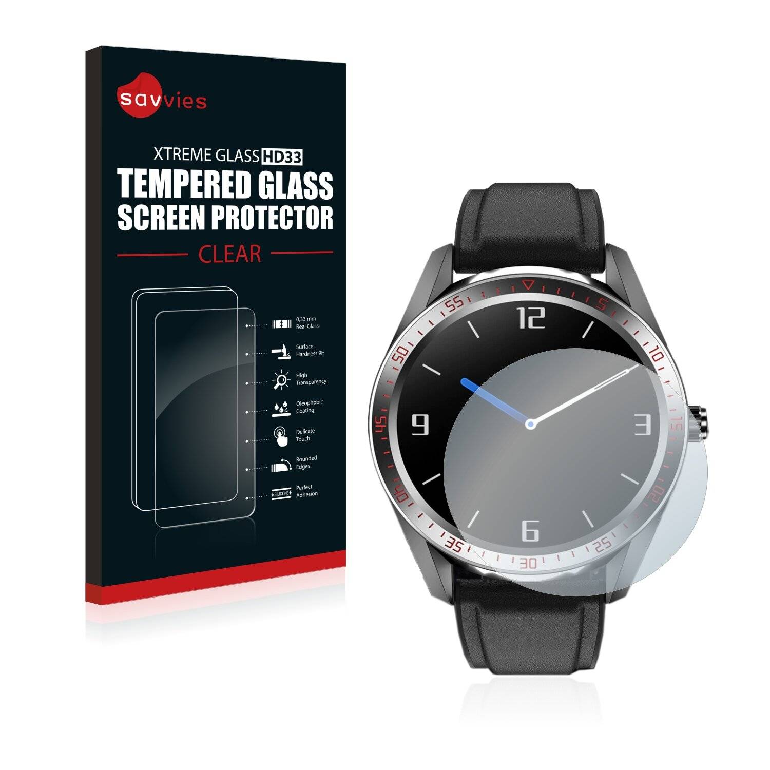 Savvies HD33 Clear Schutzglas für Epopoos Amoled Smart