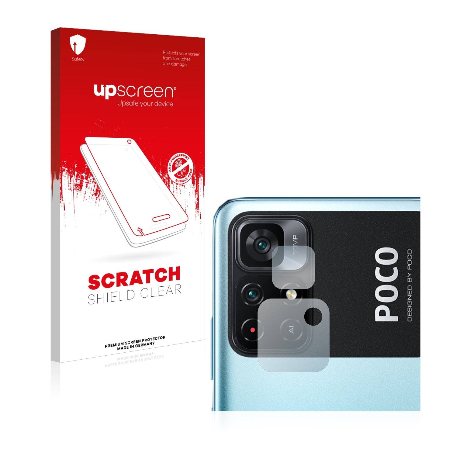 upscreen Scratch Shield Clear Premium Displayschutzfolie für Xiaomi Poco M4 Pro 5G (NUR