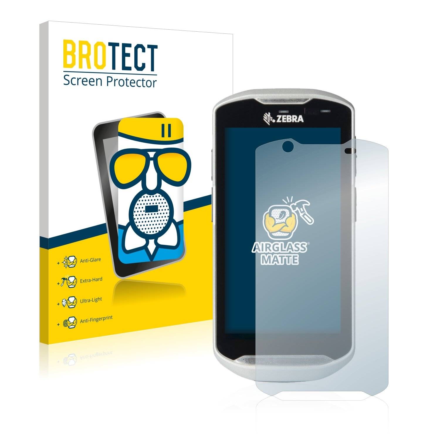 BROTECT AirGlass Matte Schutzglas Folie für Zebra