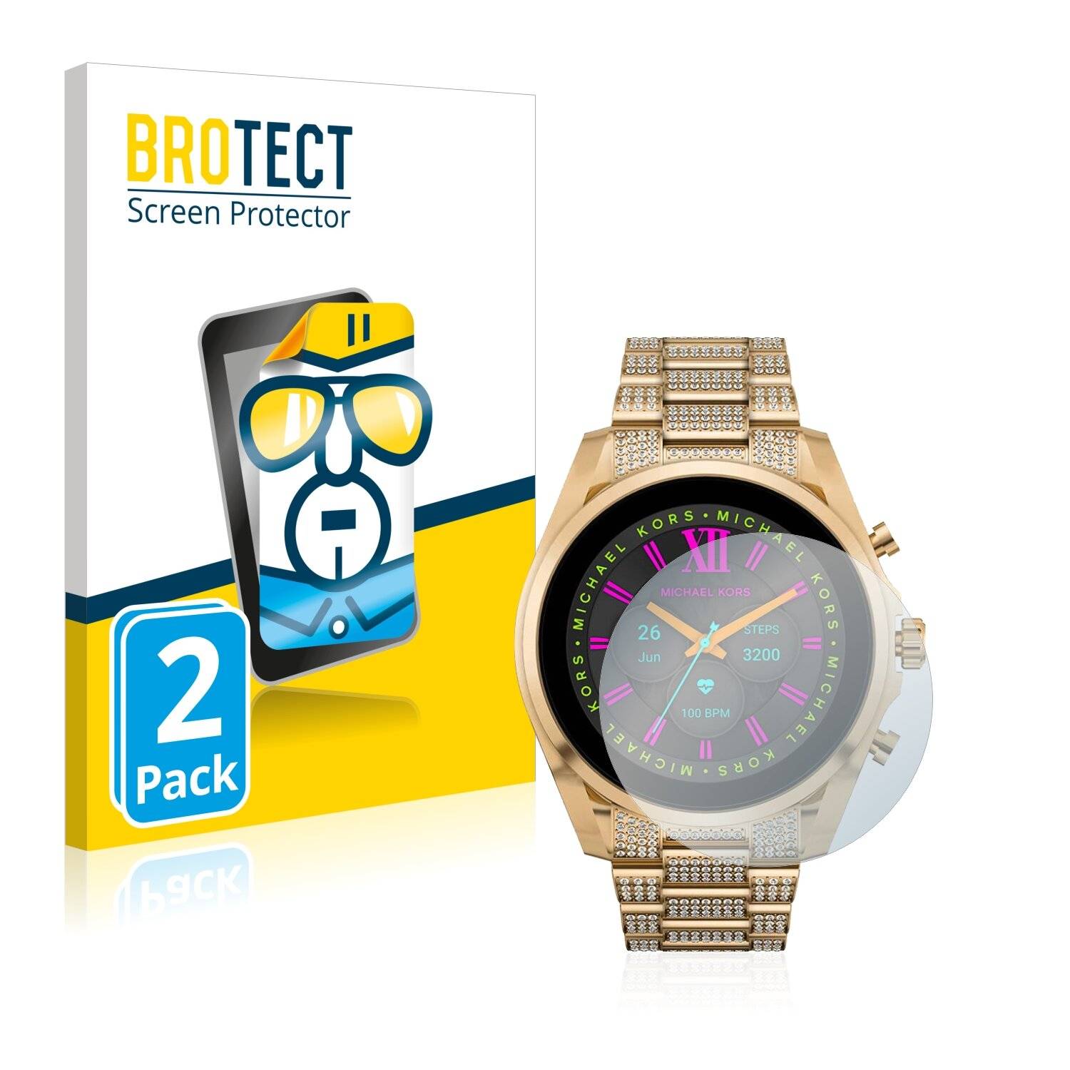 2x BROTECT HD-Clear Displayschutzfolie für Michael Kors Access Gen 6