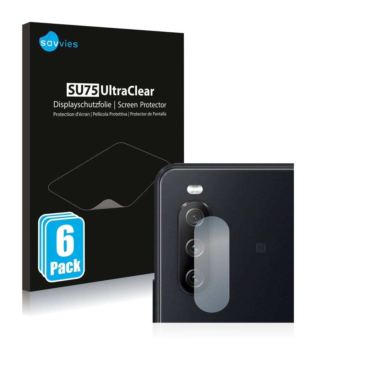 6x Savvies SU75 Displayschutzfolie für Sony Xperia 10 III (NUR