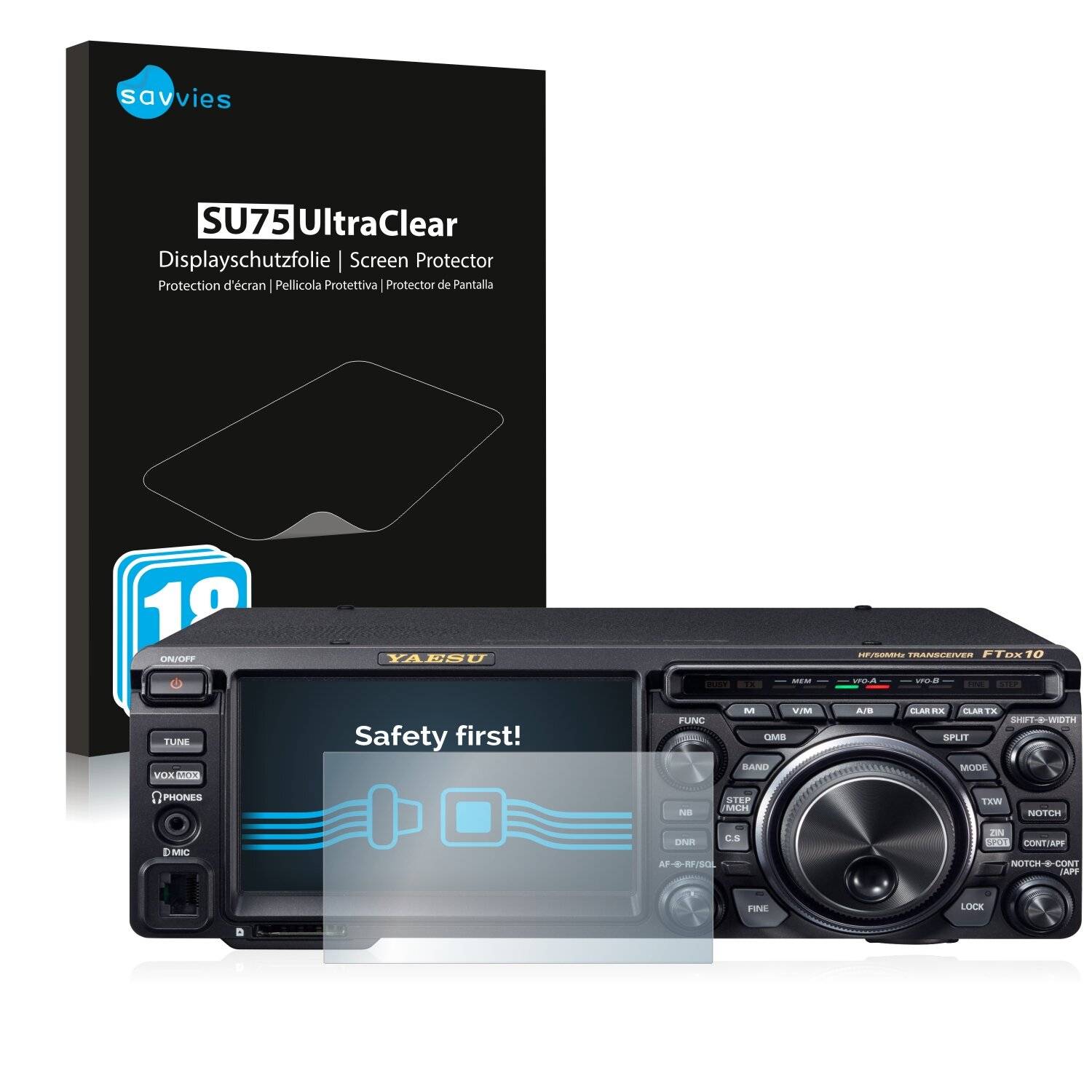 18x Savvies SU75 Displayschutzfolie für Yaesu