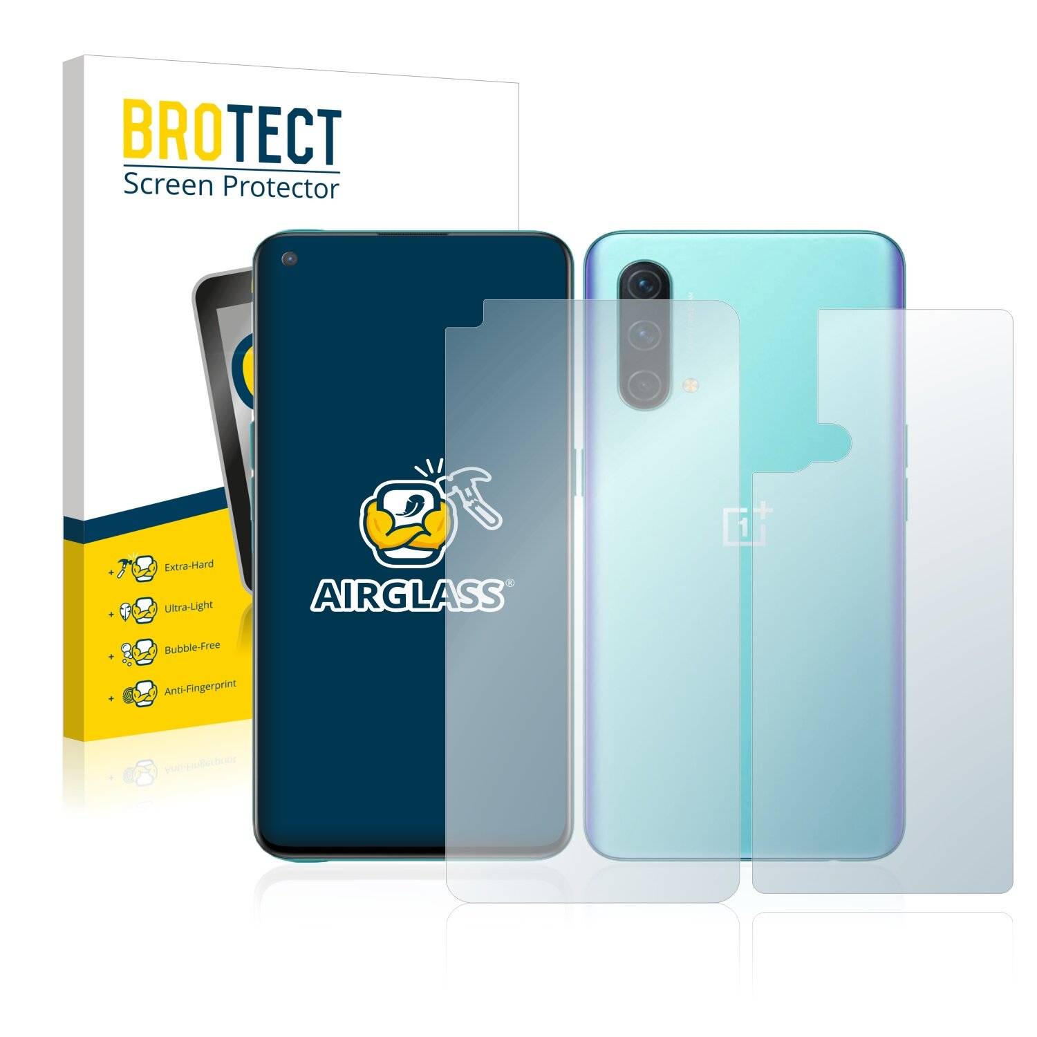 BROTECT AirGlass Schutzglas Folie für OnePlus Nord CE 5G (Vorder +