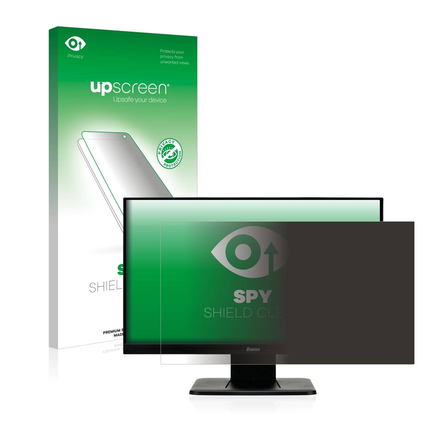 upscreen Spy Shield Clear Premium Blickschutzfolie für Iiyama ProLite