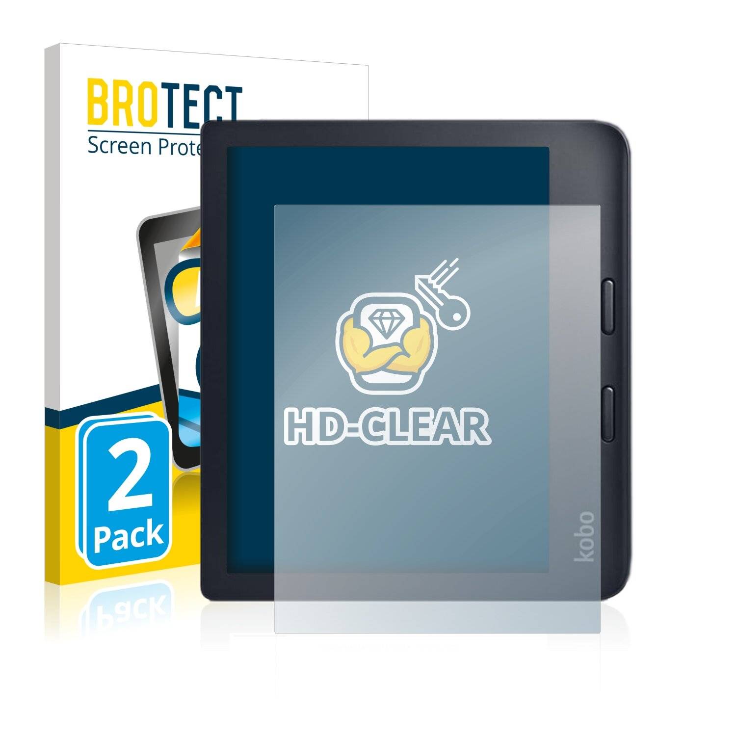 2x BROTECT HD-Clear Displayschutzfolie für Kobo Libra
