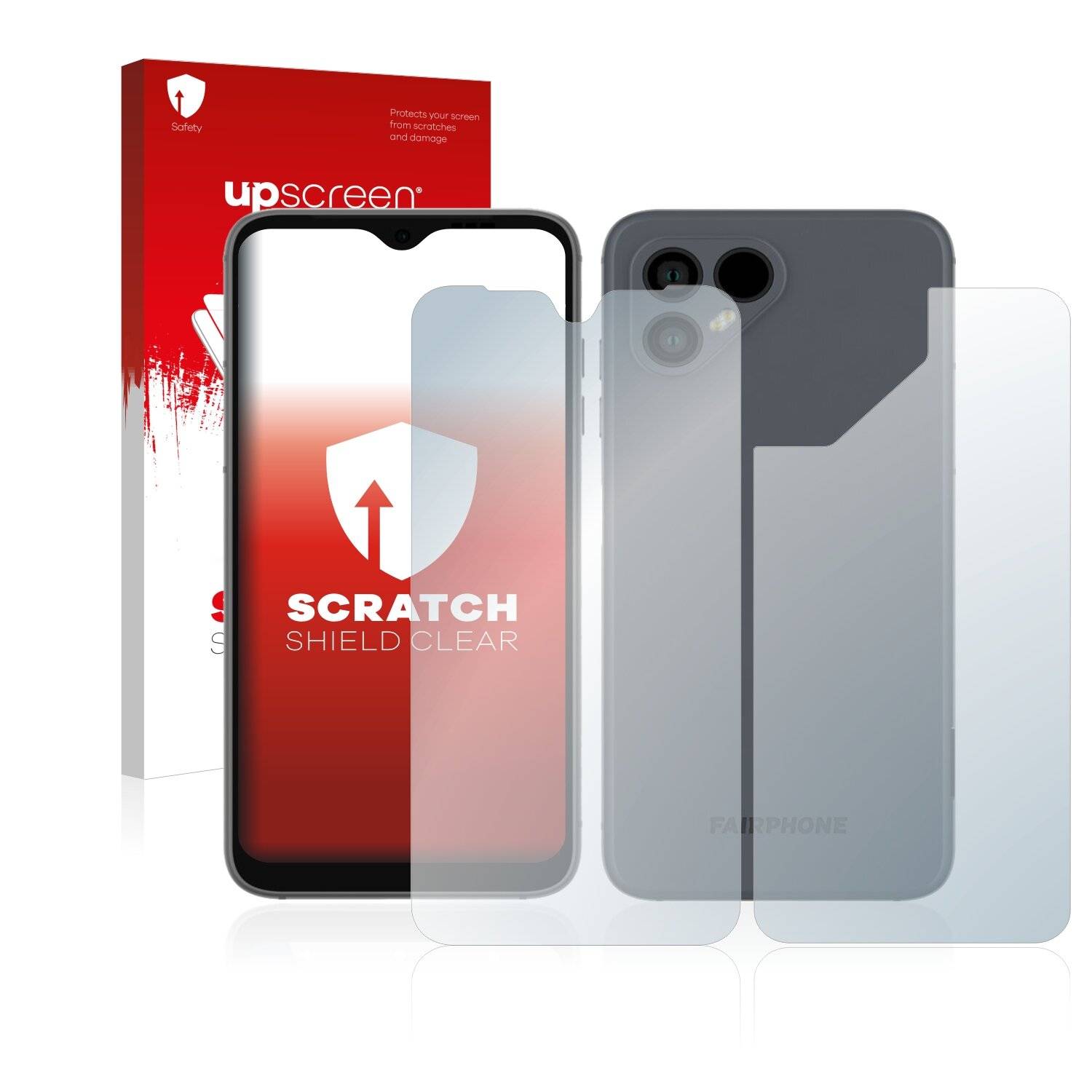 upscreen Scratch Shield Clear Premium Displayschutzfolie für Fairphone 4 (Vorder +