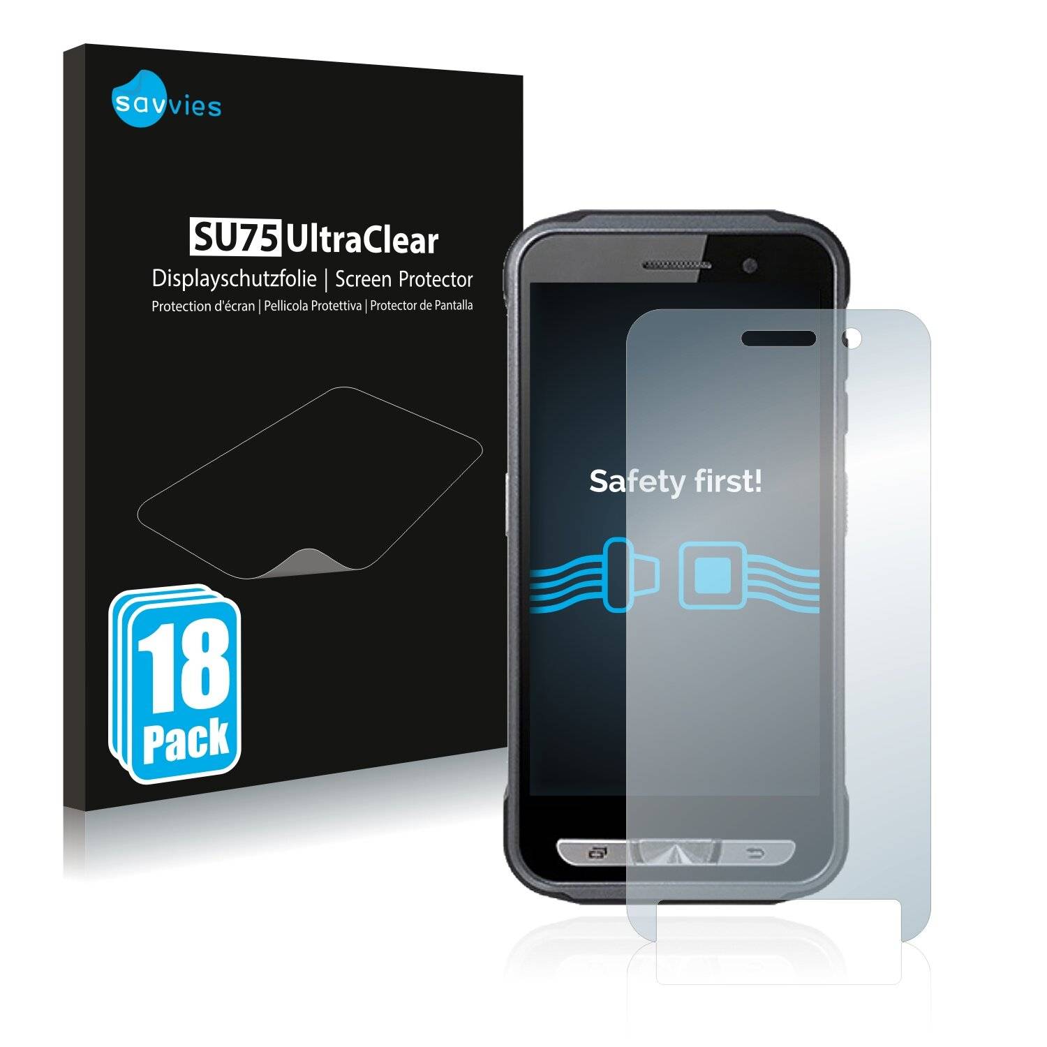 18x Savvies SU75 Displayschutzfolie für Point Mobile