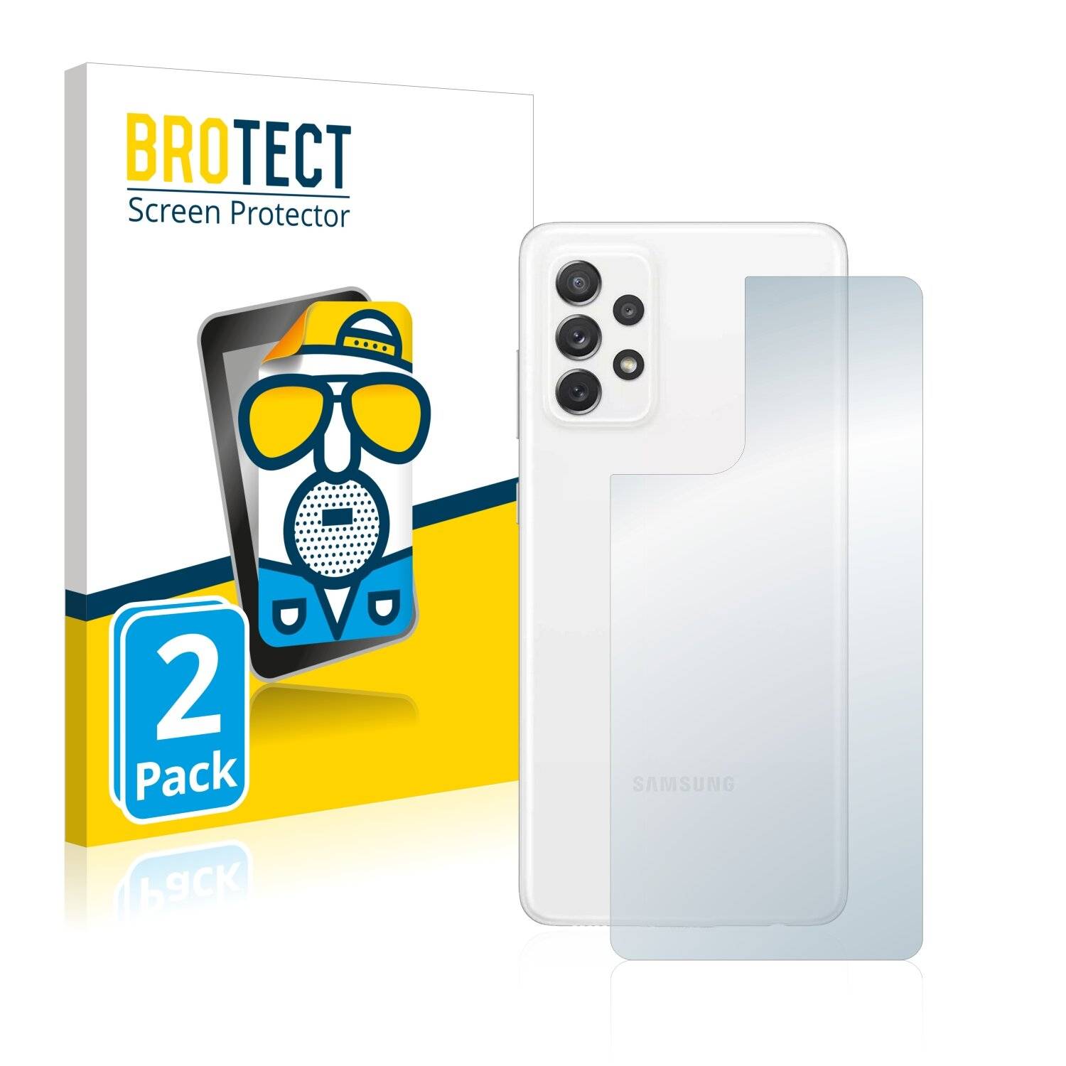 2x BROTECT Matte Displayschutzfolie für Samsung Galaxy A72 5G (Rückseite) - Entspiegelt,