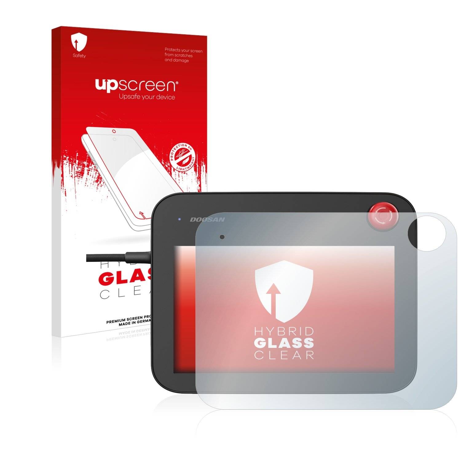 upscreen Hybrid Glass Clear Premium Schutzglas Folie für Doosan Robotics
