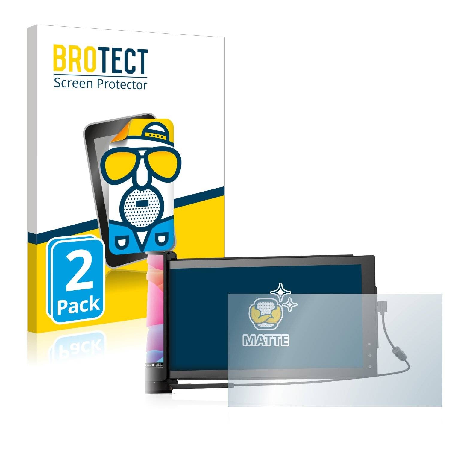 2x BROTECT Matte Displayschutzfolie für Mobile Pixels Trio 12.5 - Entspiegelt,