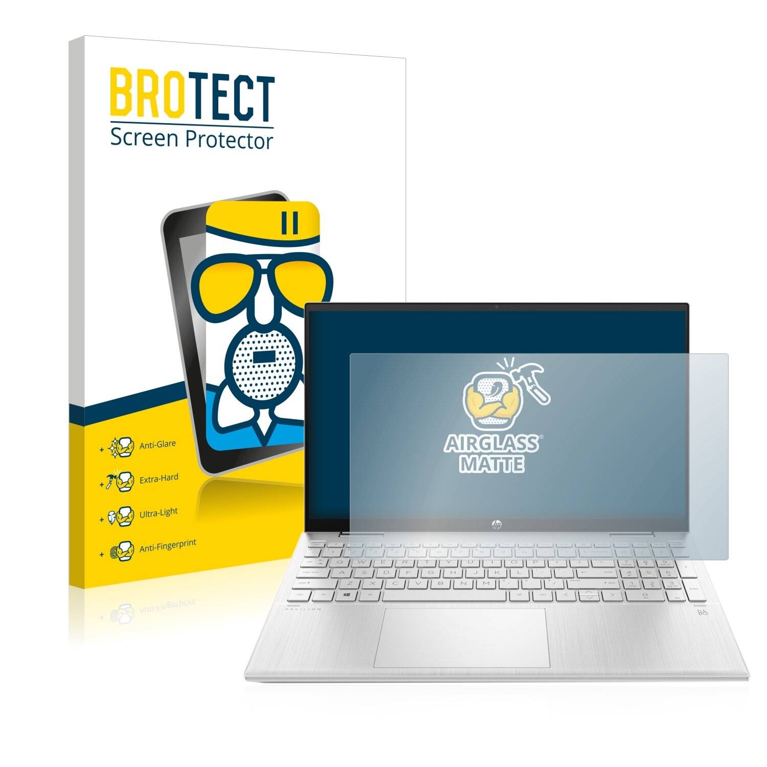 BROTECT AirGlass Matte Schutzglas Folie für HP ProBook 440