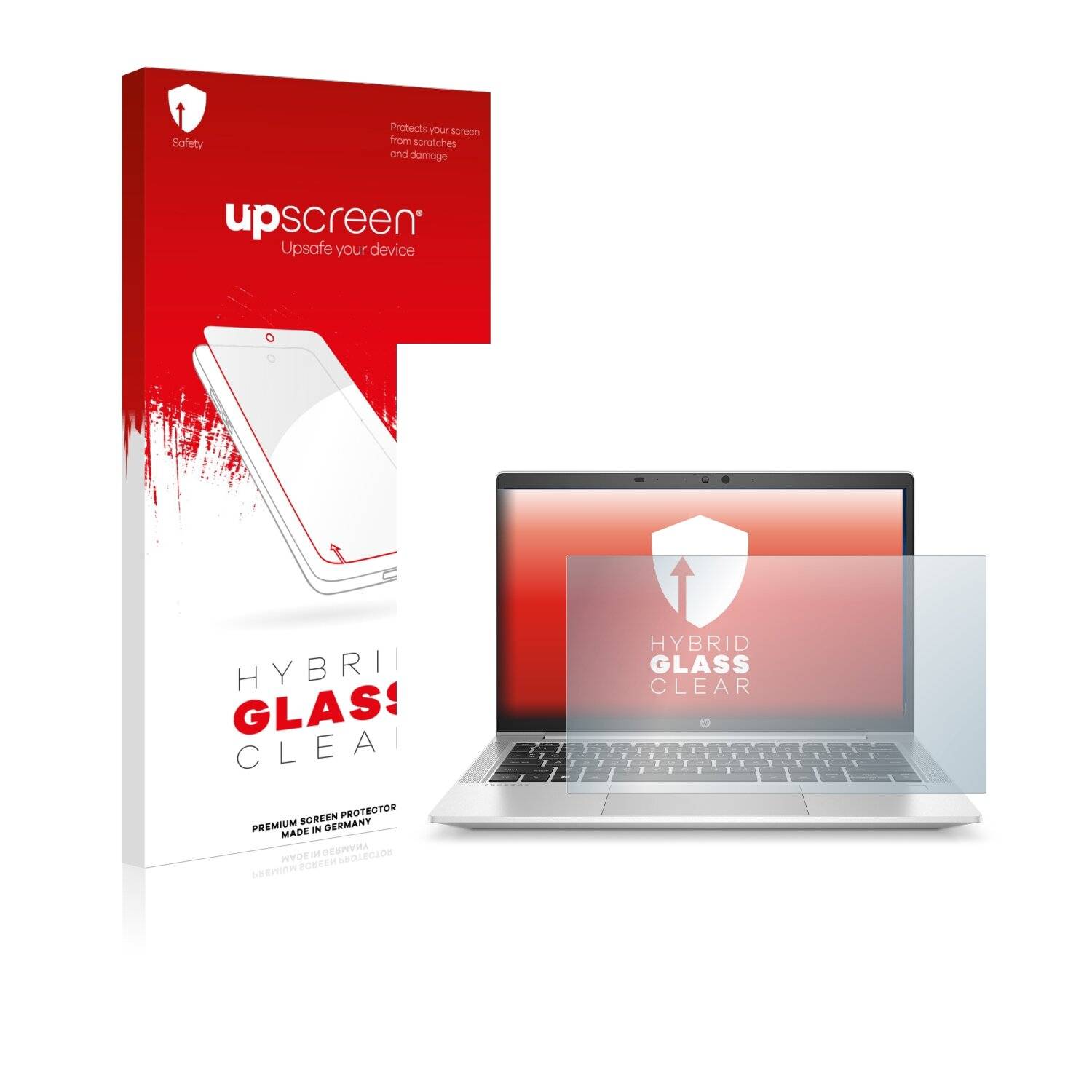 upscreen Hybrid Glass Clear Premium Schutzglas Folie für HP ProBook 635 Aero