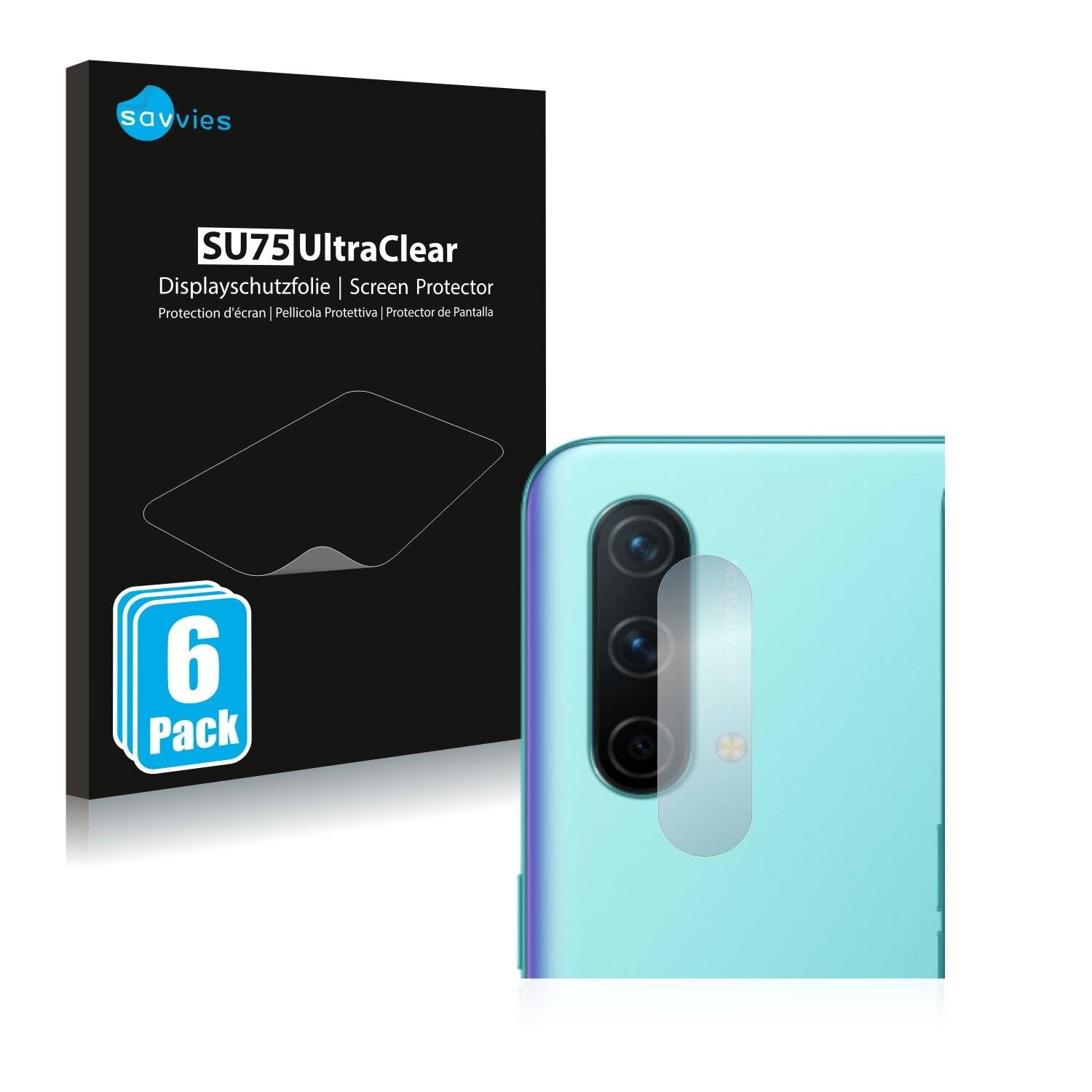 6x Savvies SU75 Displayschutzfolie für OnePlus Nord CE 5G (NUR