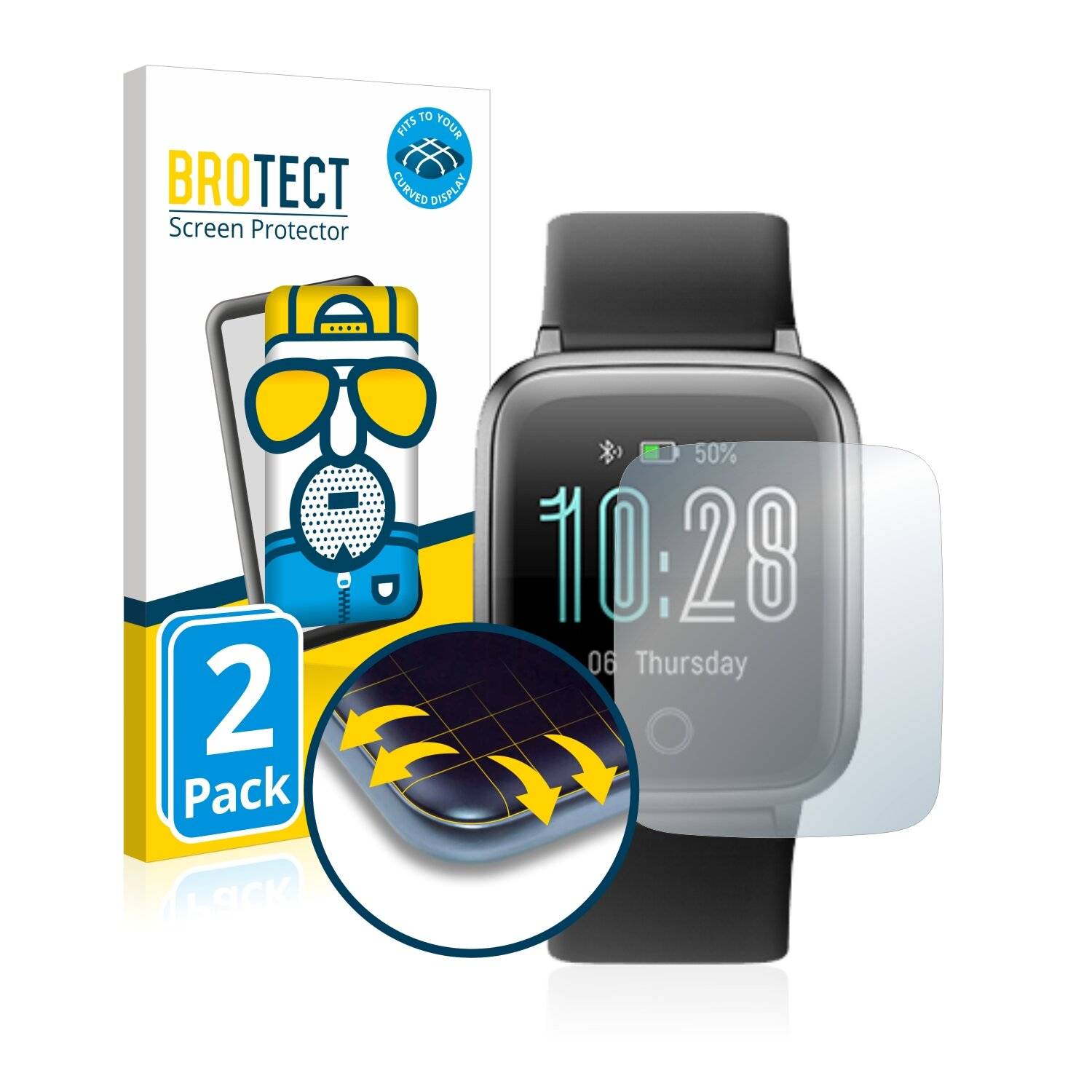 2x BROTECT Flex Matte Full-Cover Displayschutzfolie für Jogfit