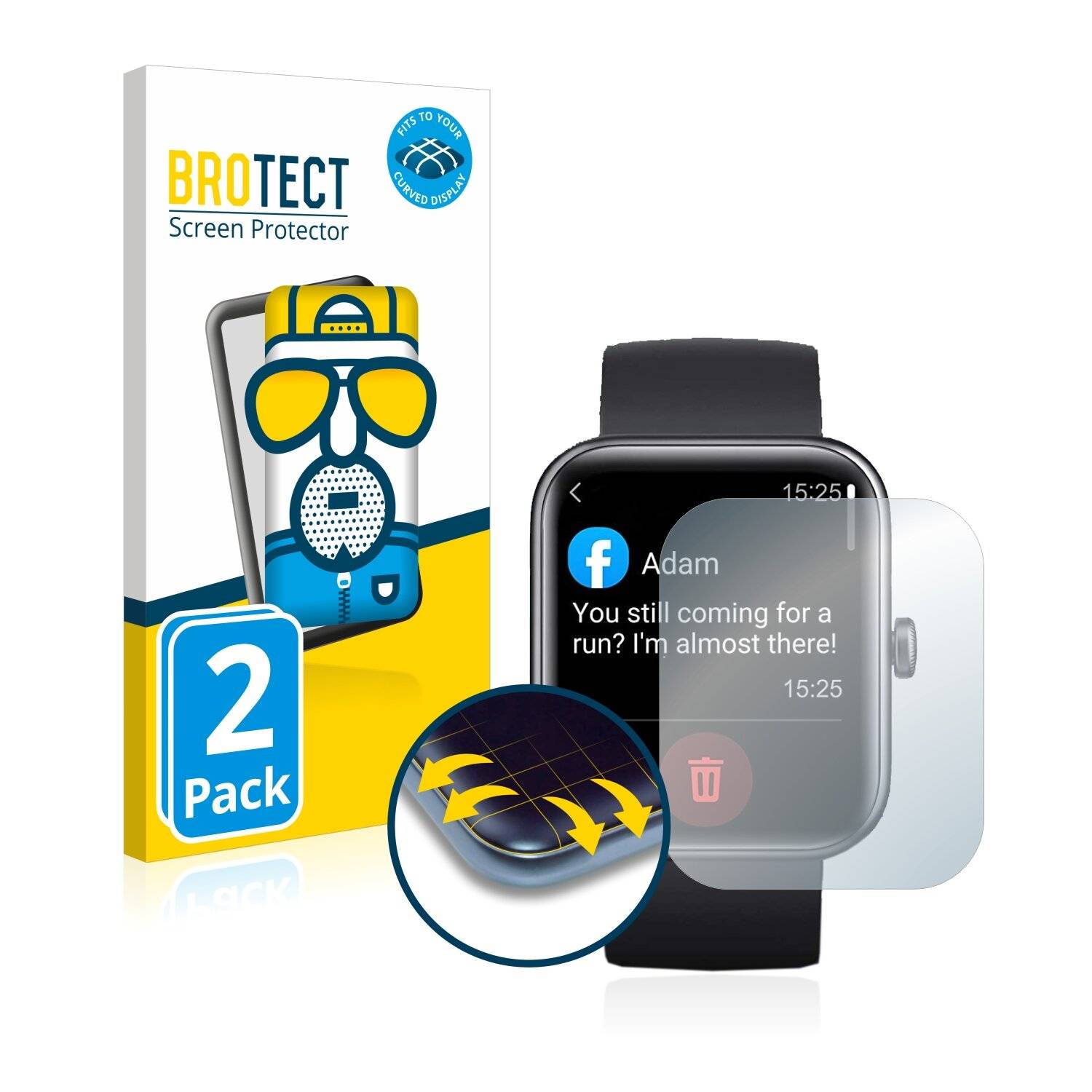 2x BROTECT Flex Matte Full-Cover Displayschutzfolie für Jikko