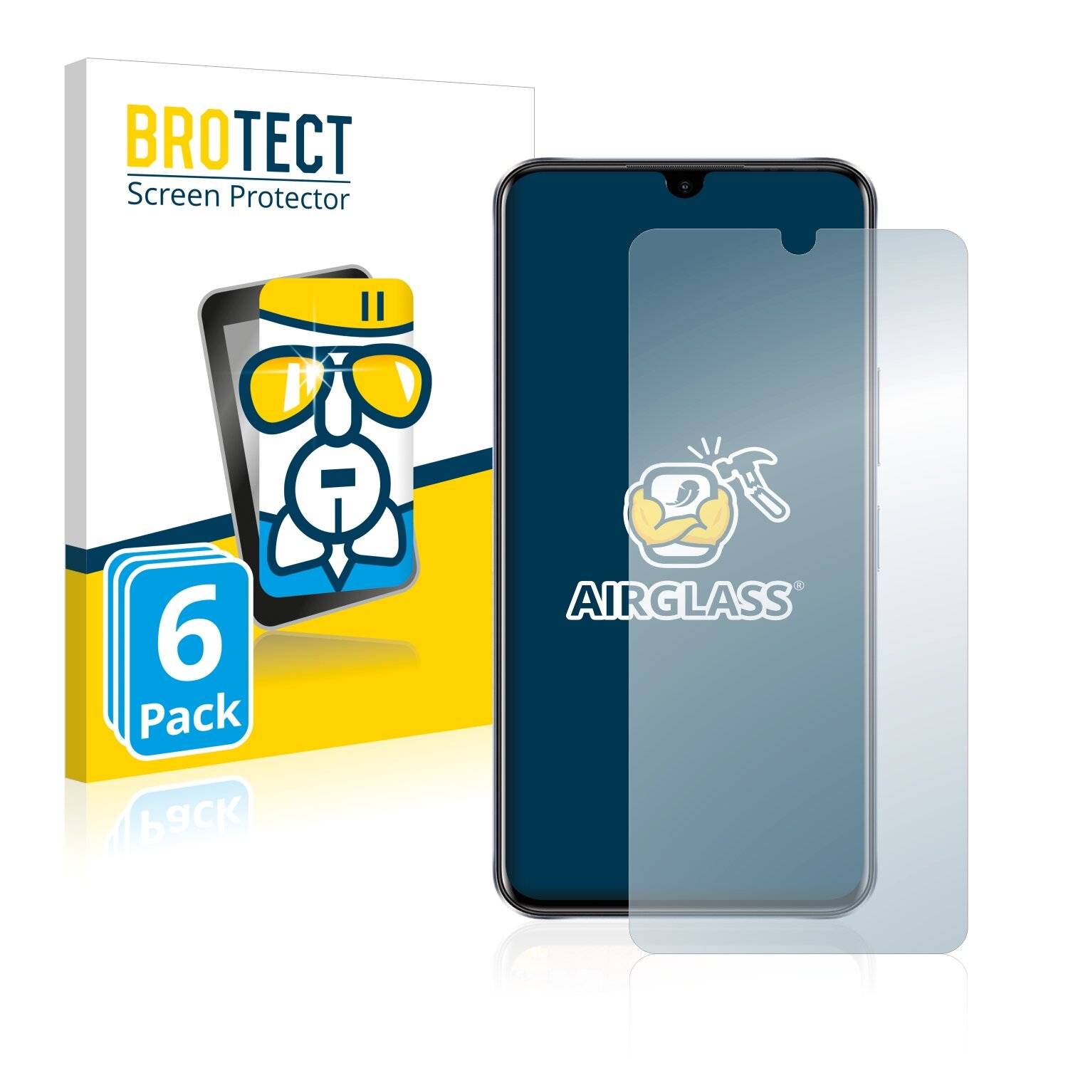 6x BROTECT AirGlass Schutzglas Folie für Infinix Note
