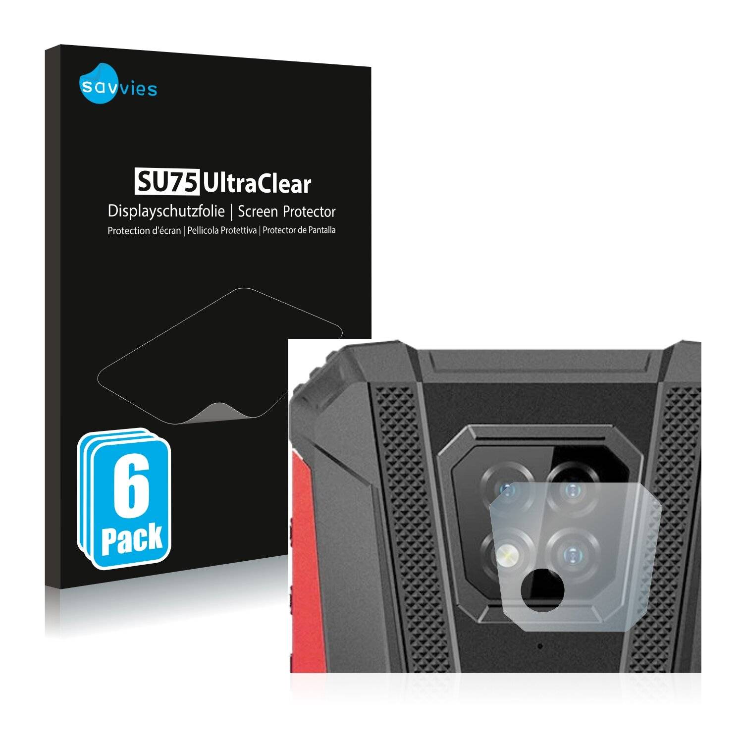 6x Savvies SU75 Displayschutzfolie für Ulefone Armor 8 Pro (NUR